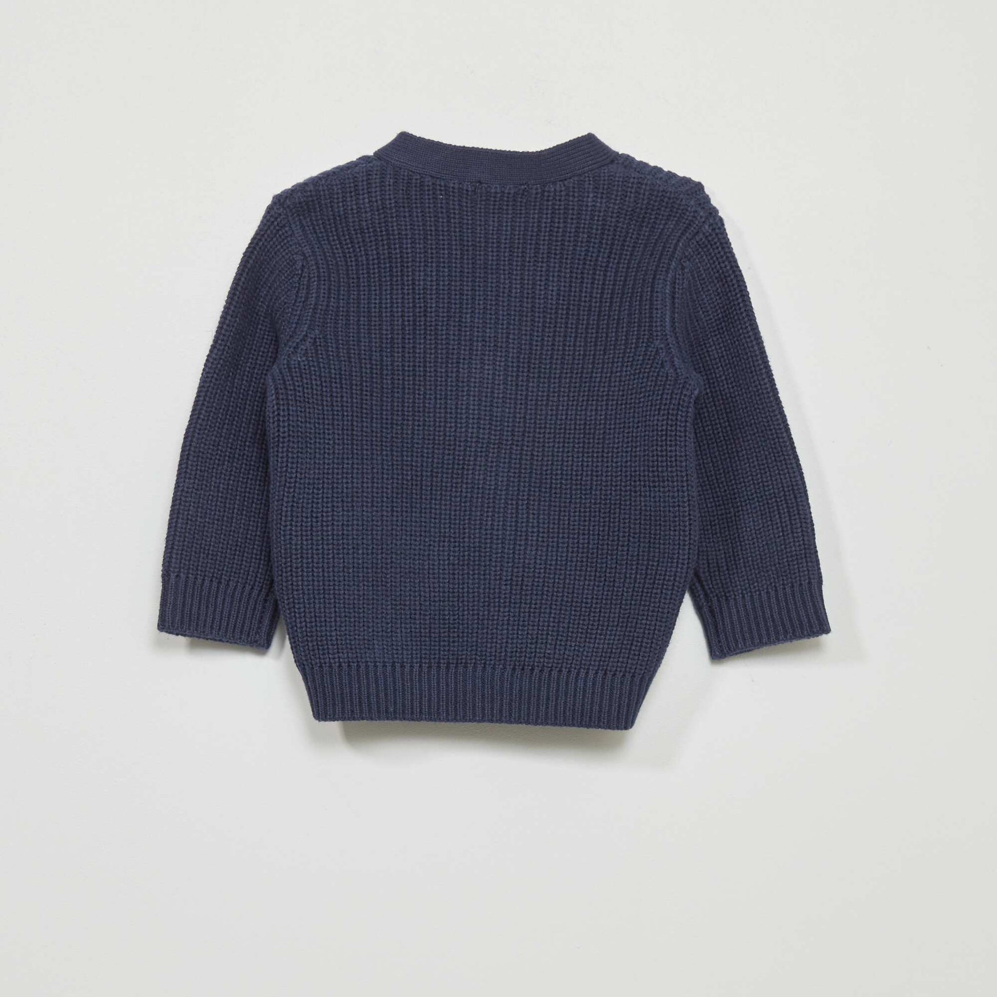Gilet en maille perl e bleu noir