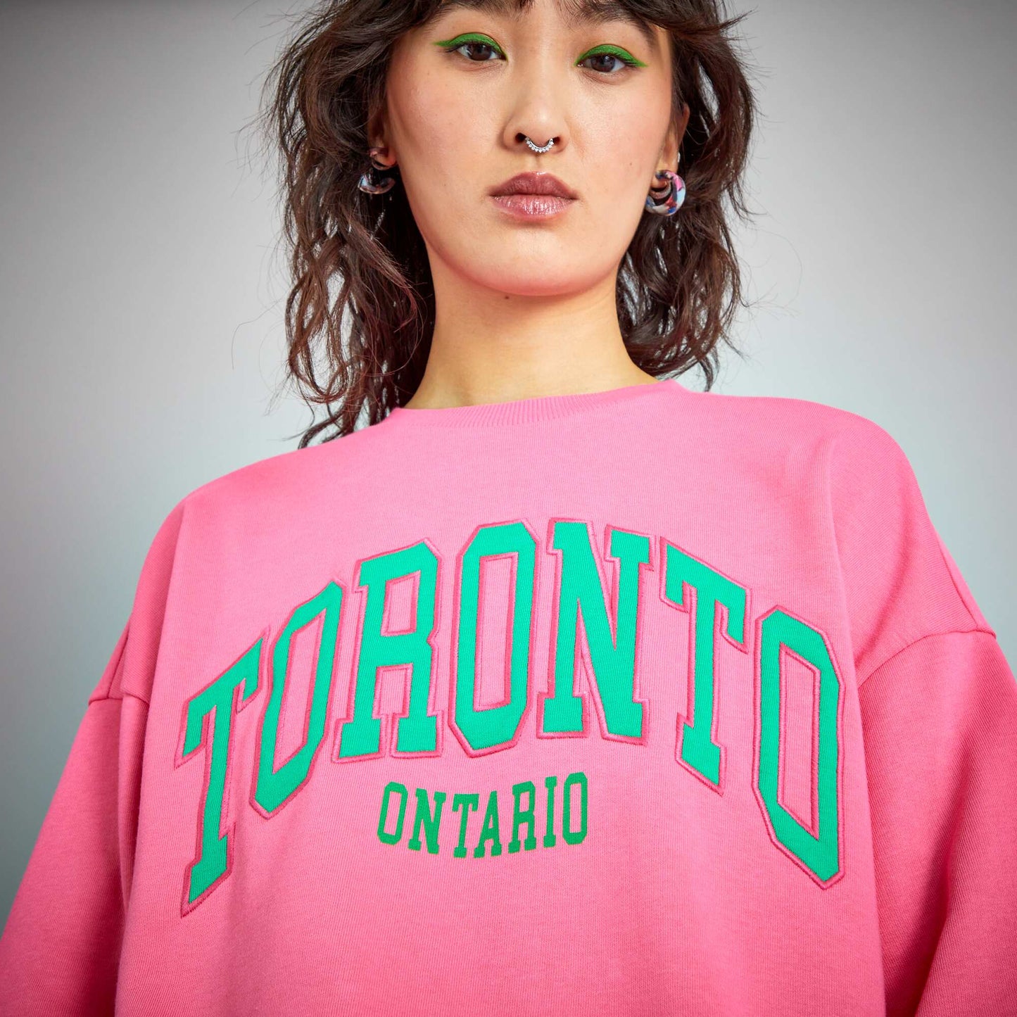 Sweat molleton imprimé 'Toronto' Rose