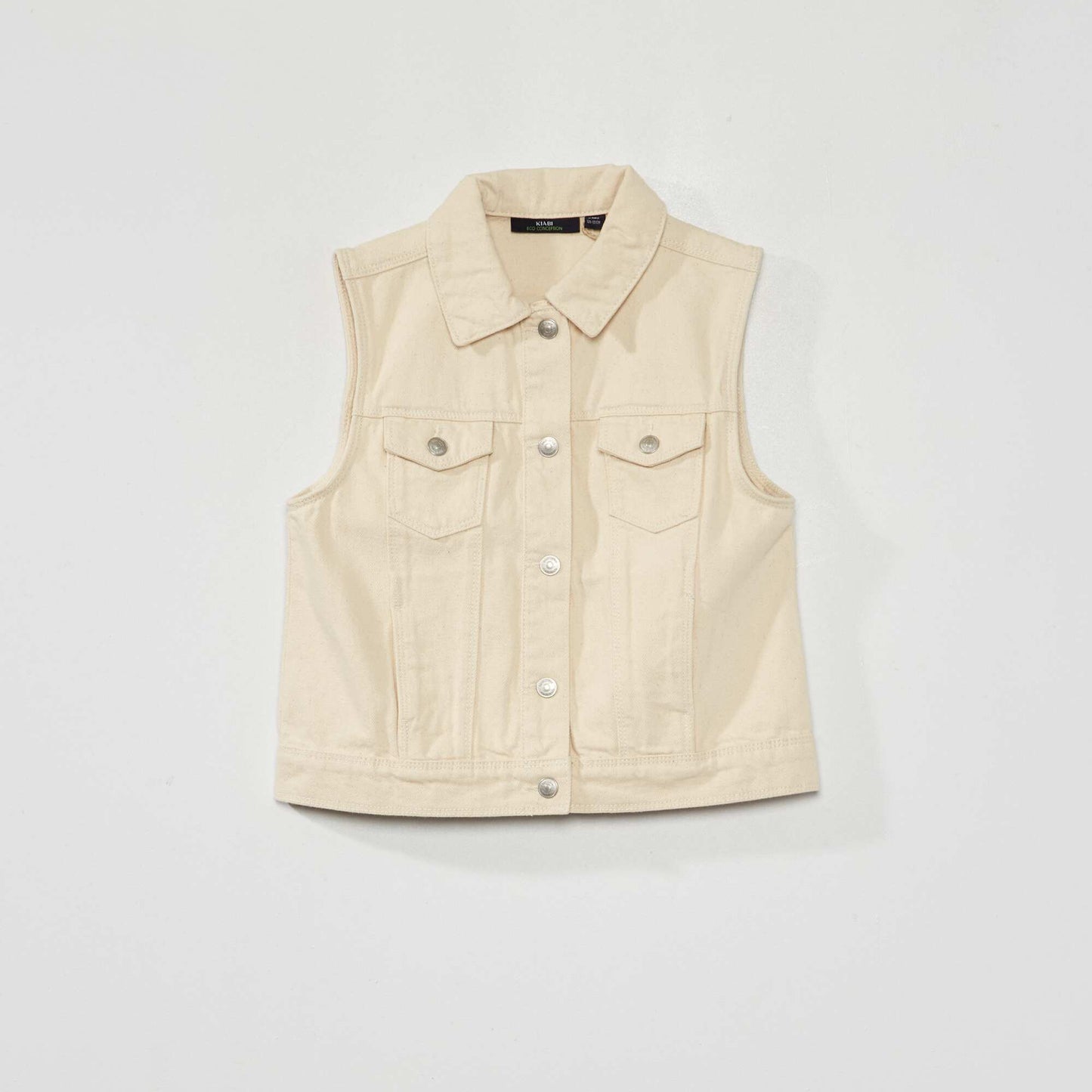 Veste sans manches Beige