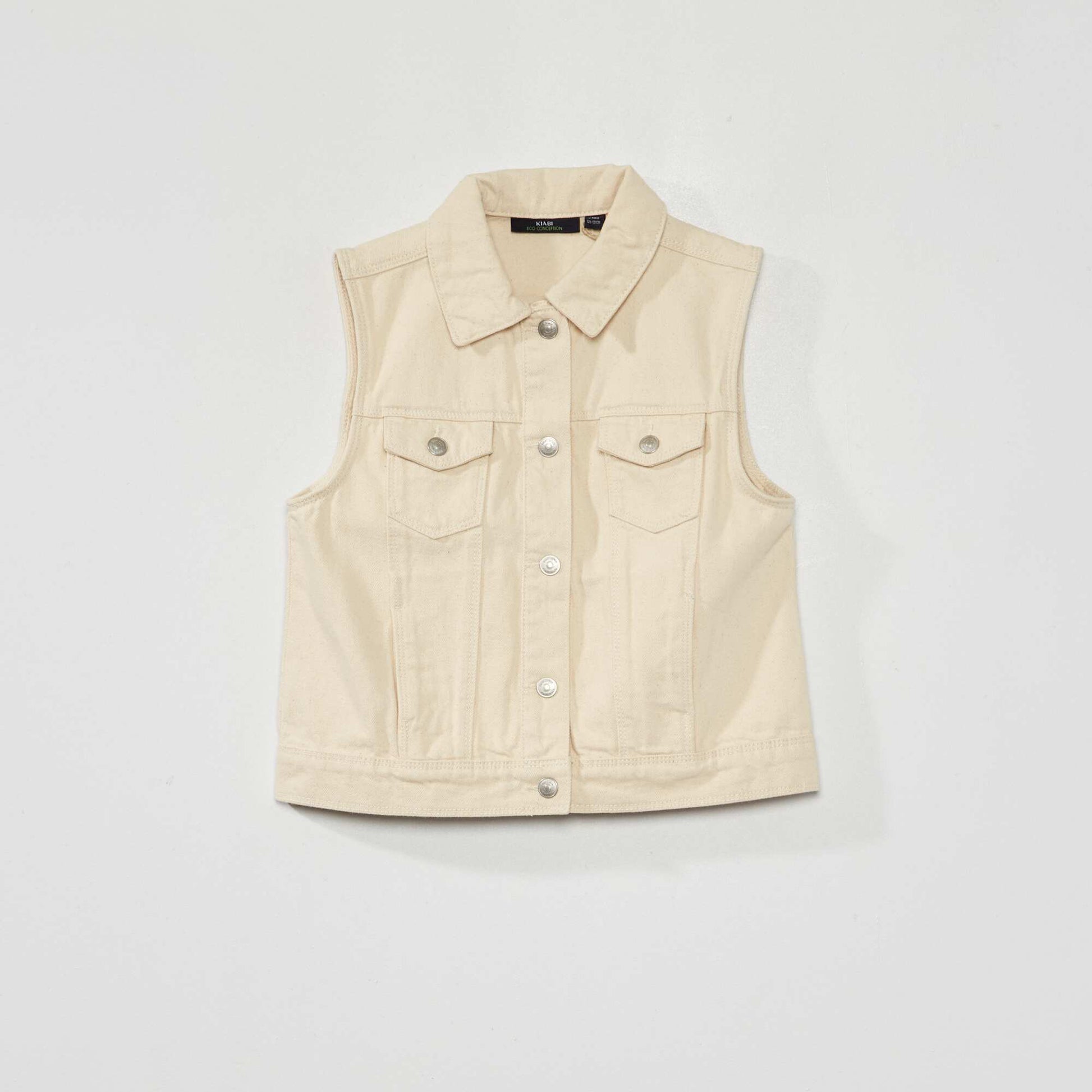 Veste sans manches Beige