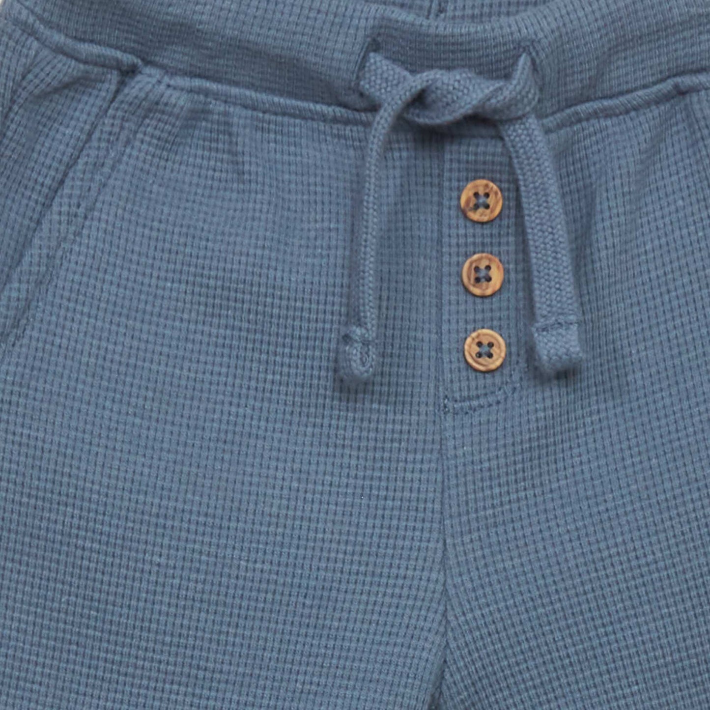 Pantalon de jogging en maille gaufr e Bleu
