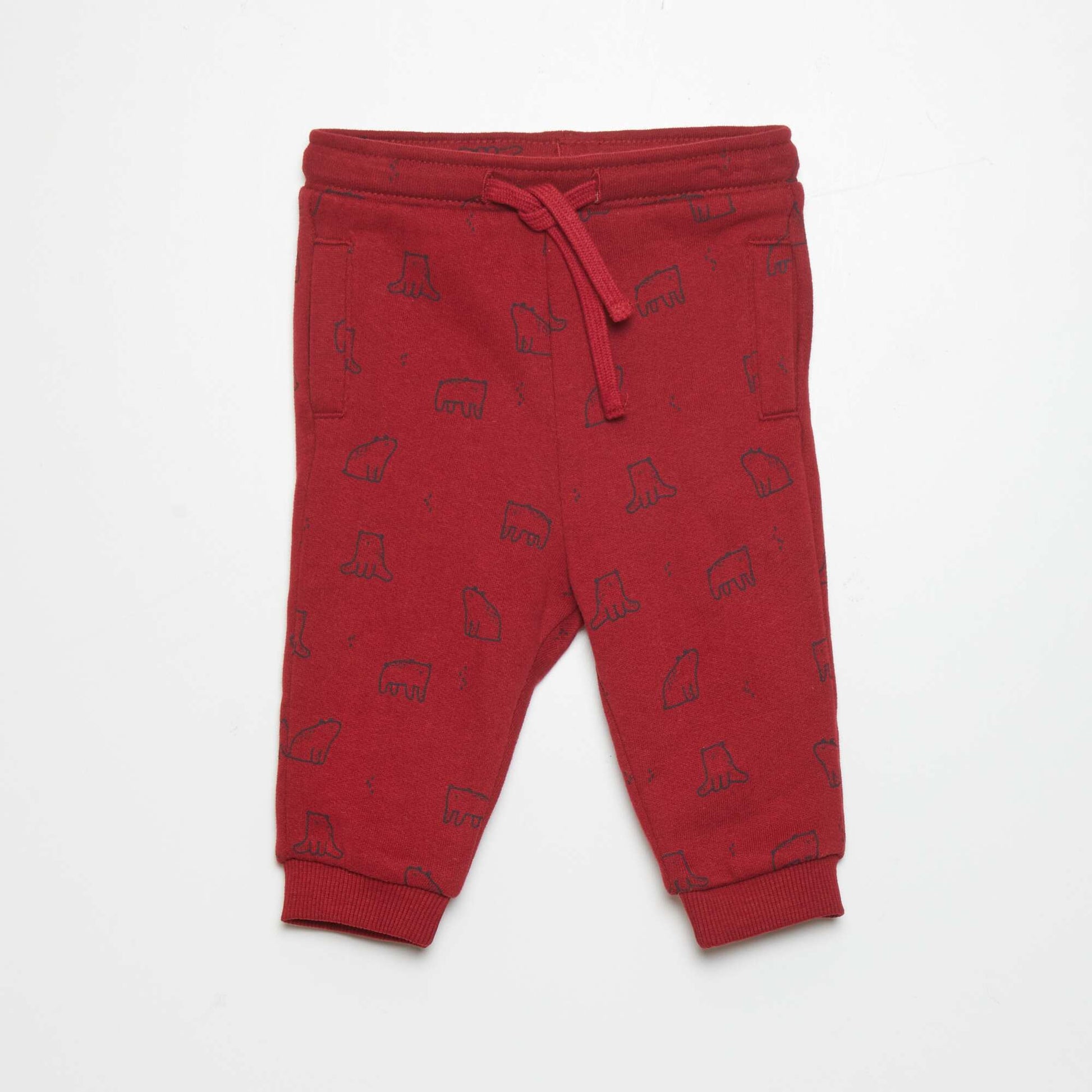 Pantalon de jogging en molleton Rouge bordeaux