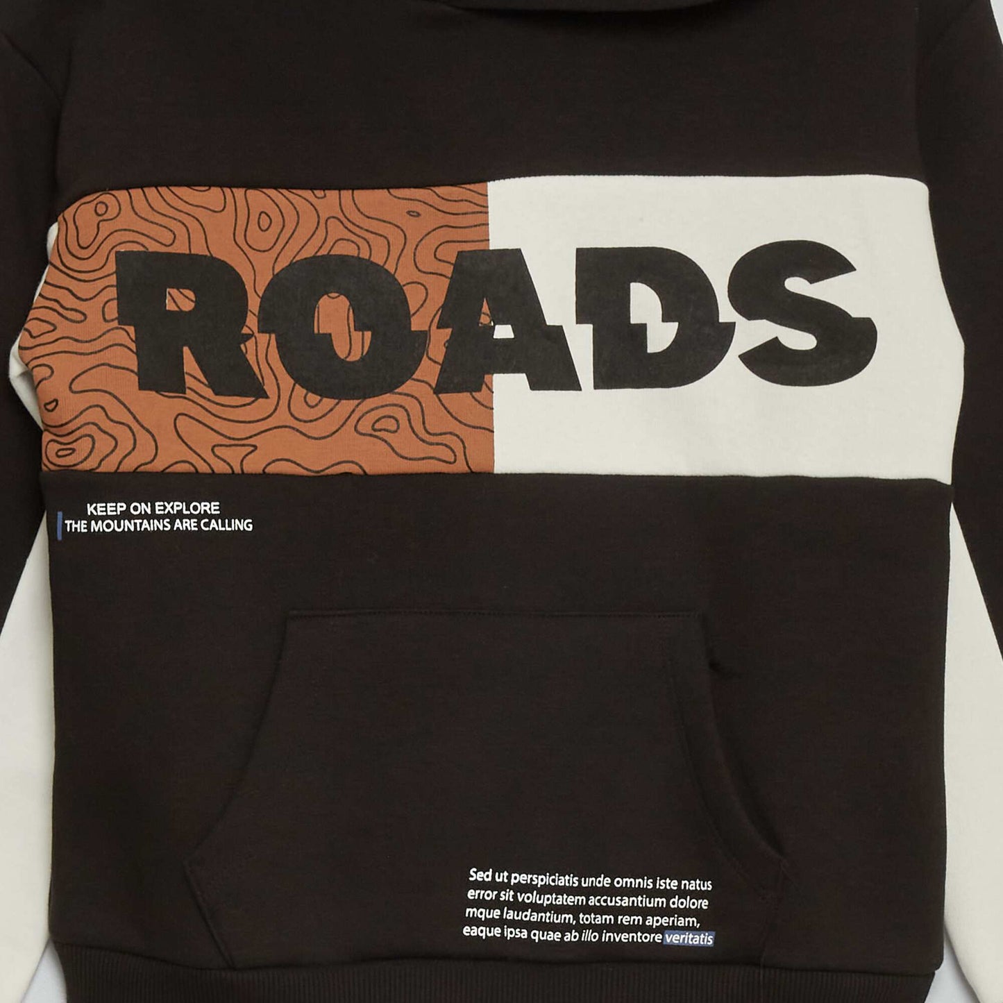 Sweat capuche 'Roads' noir