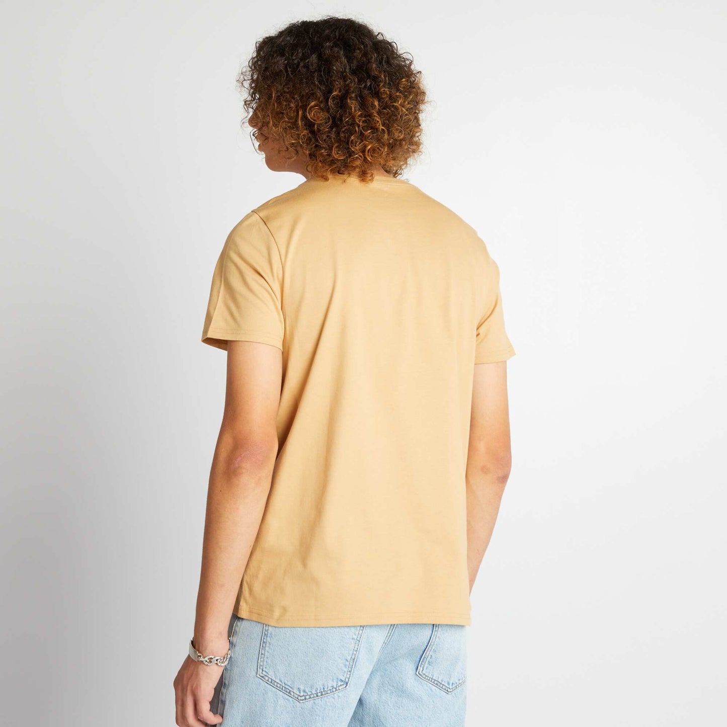 Tee-shirt en jersey avec imprim Beige