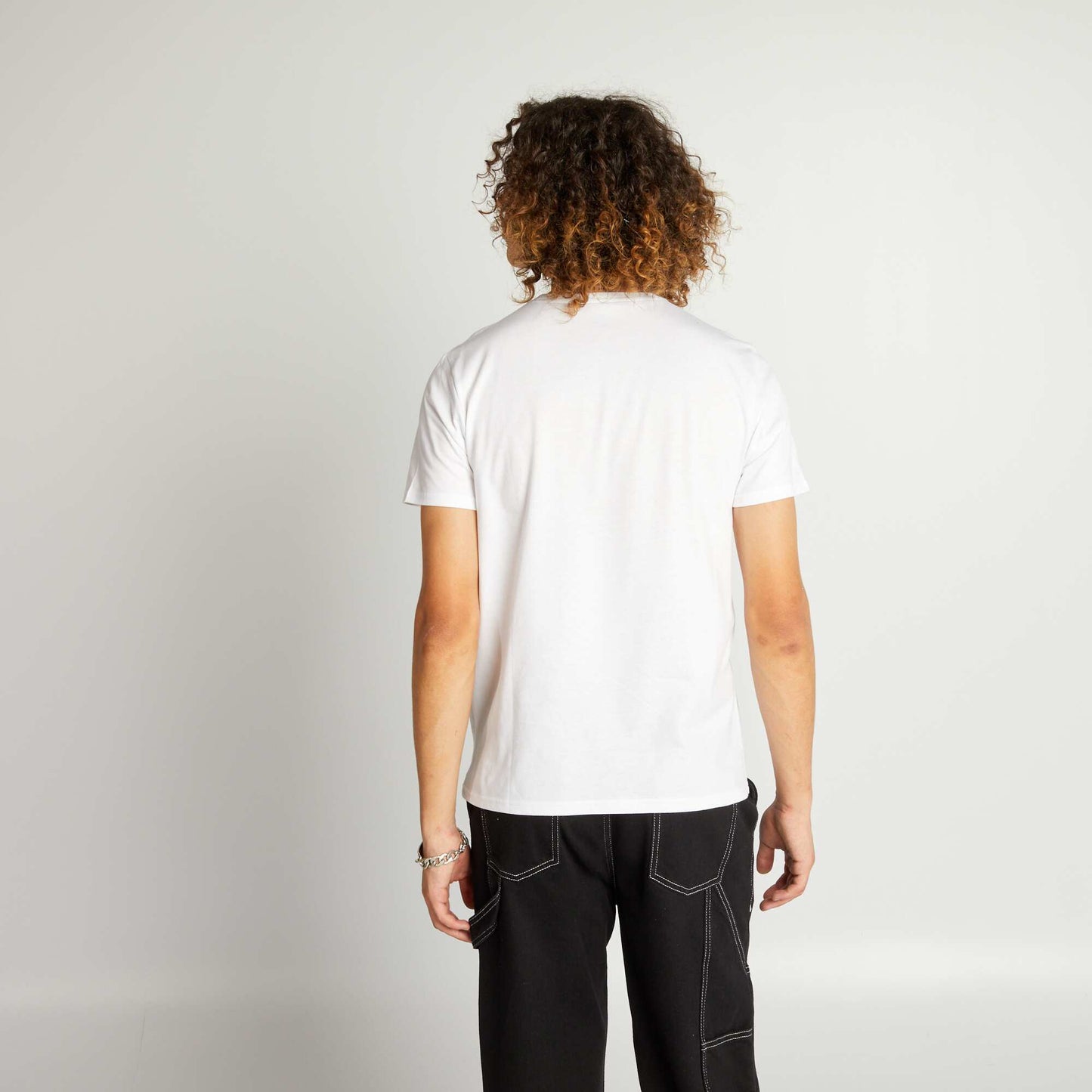 Tee-shirt en jersey avec imprim Blanc