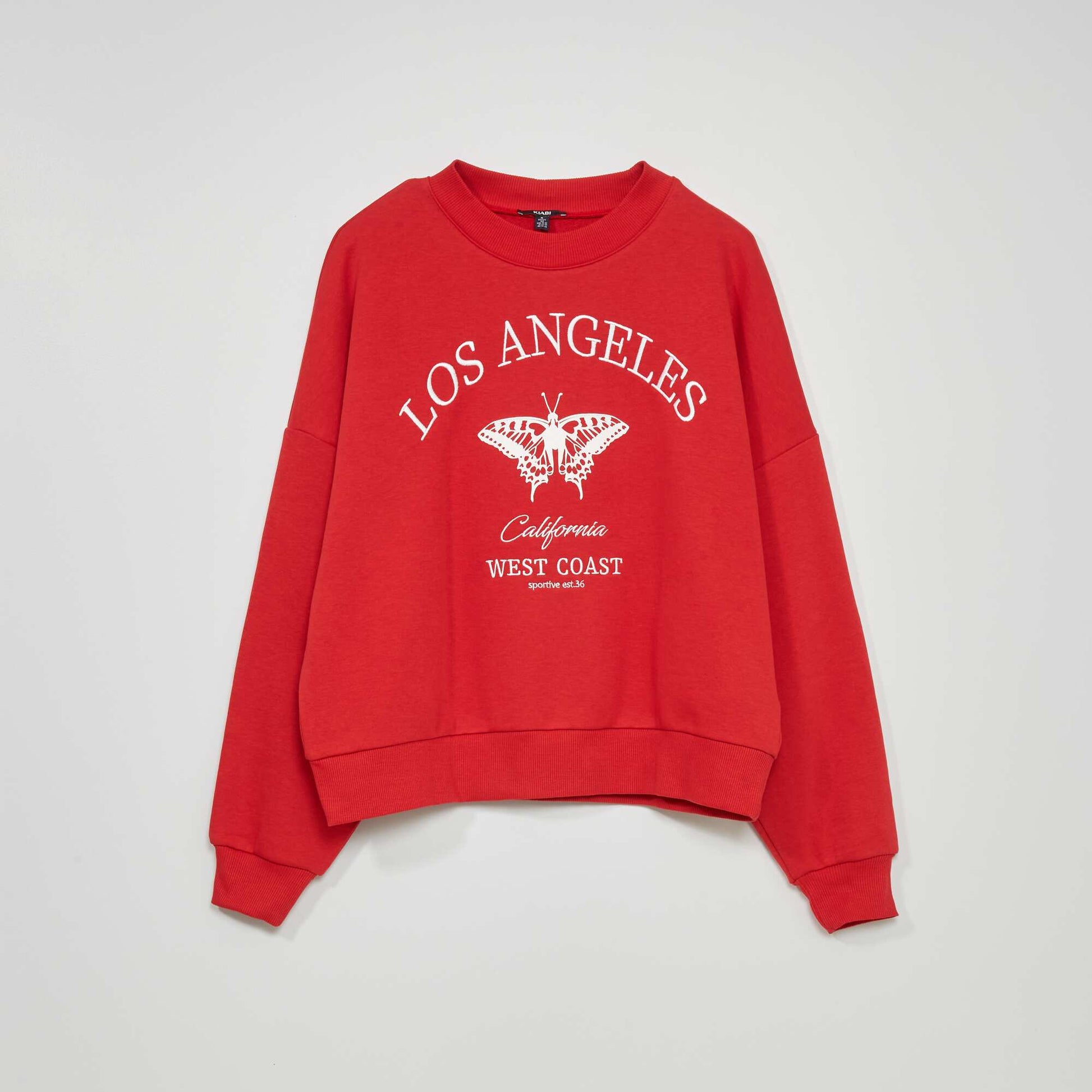 Sweat oversize en molleton Rouge
