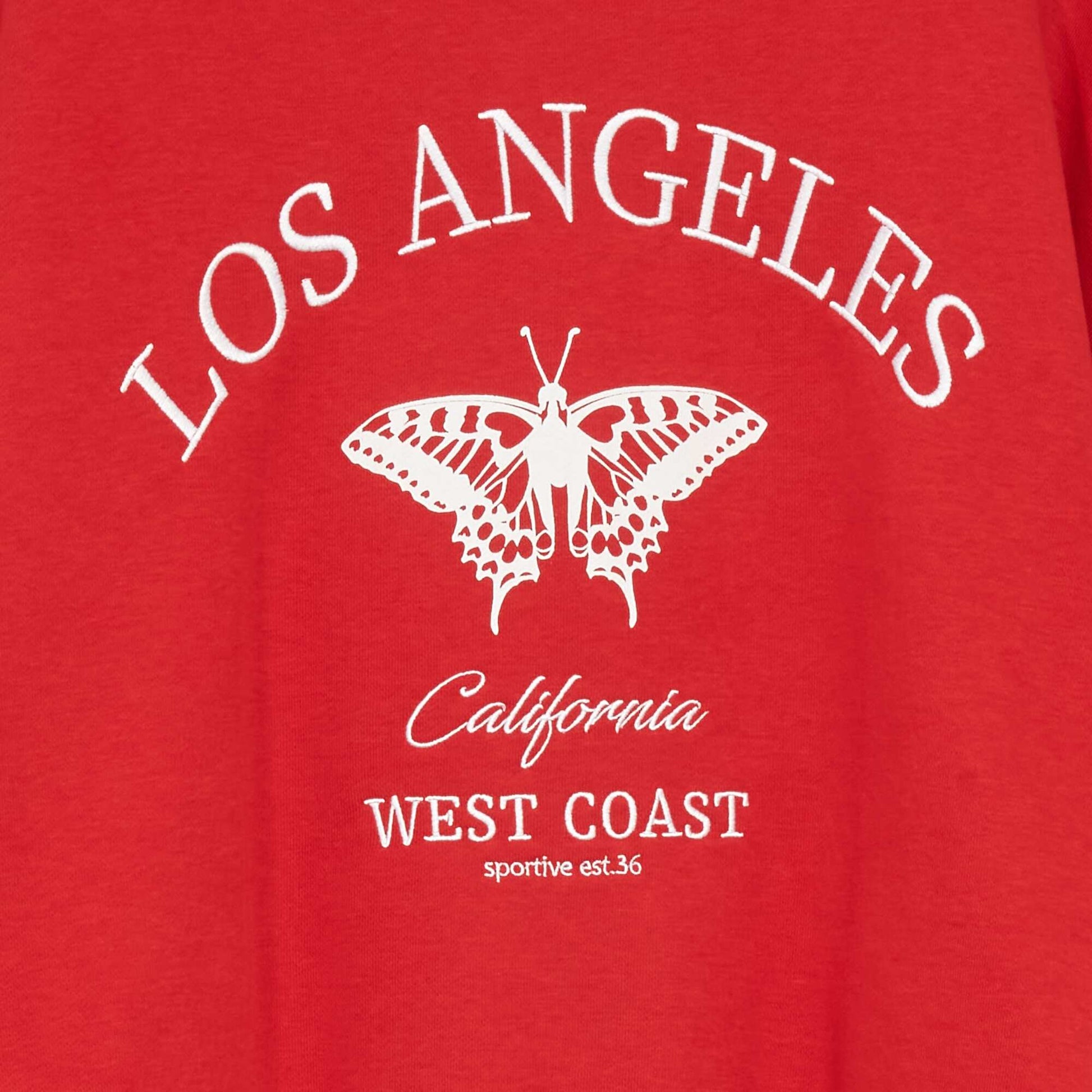 Sweat oversize en molleton Rouge