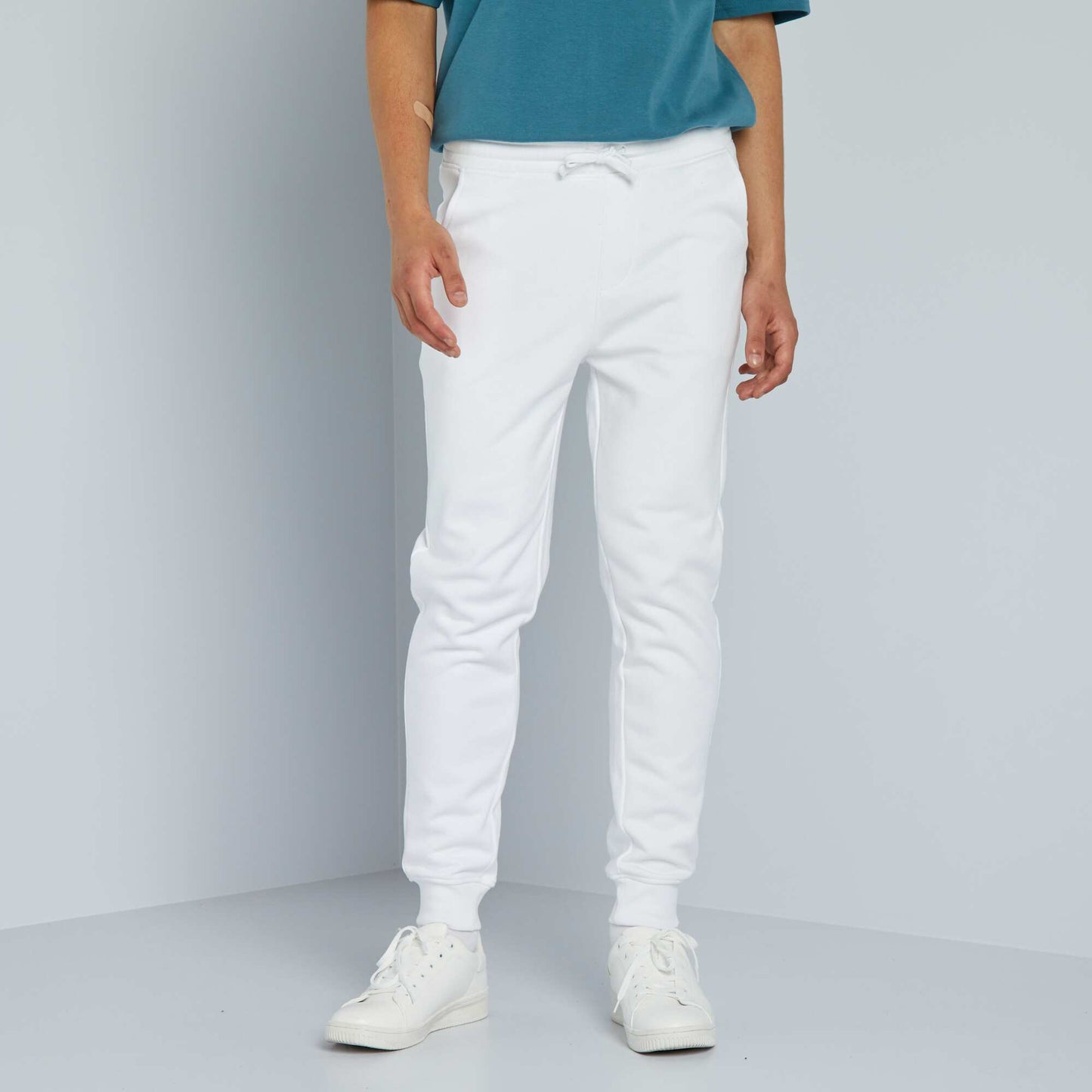 Pantalon de jogging en molletonn blanc