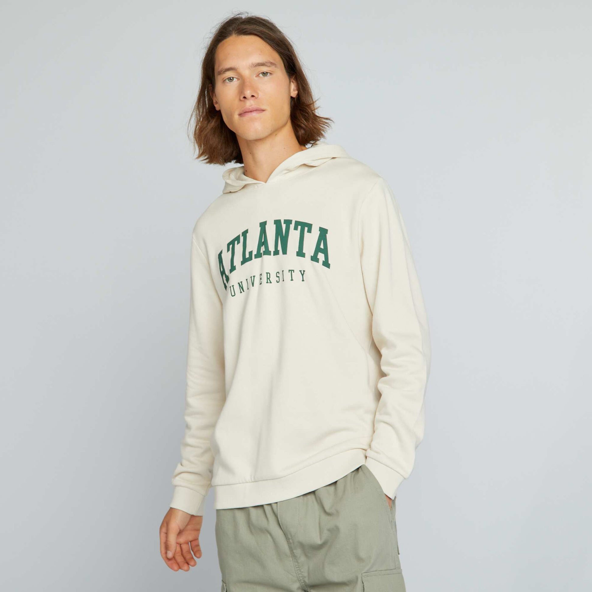 Sweat en molleton Beige 'Atlanta'