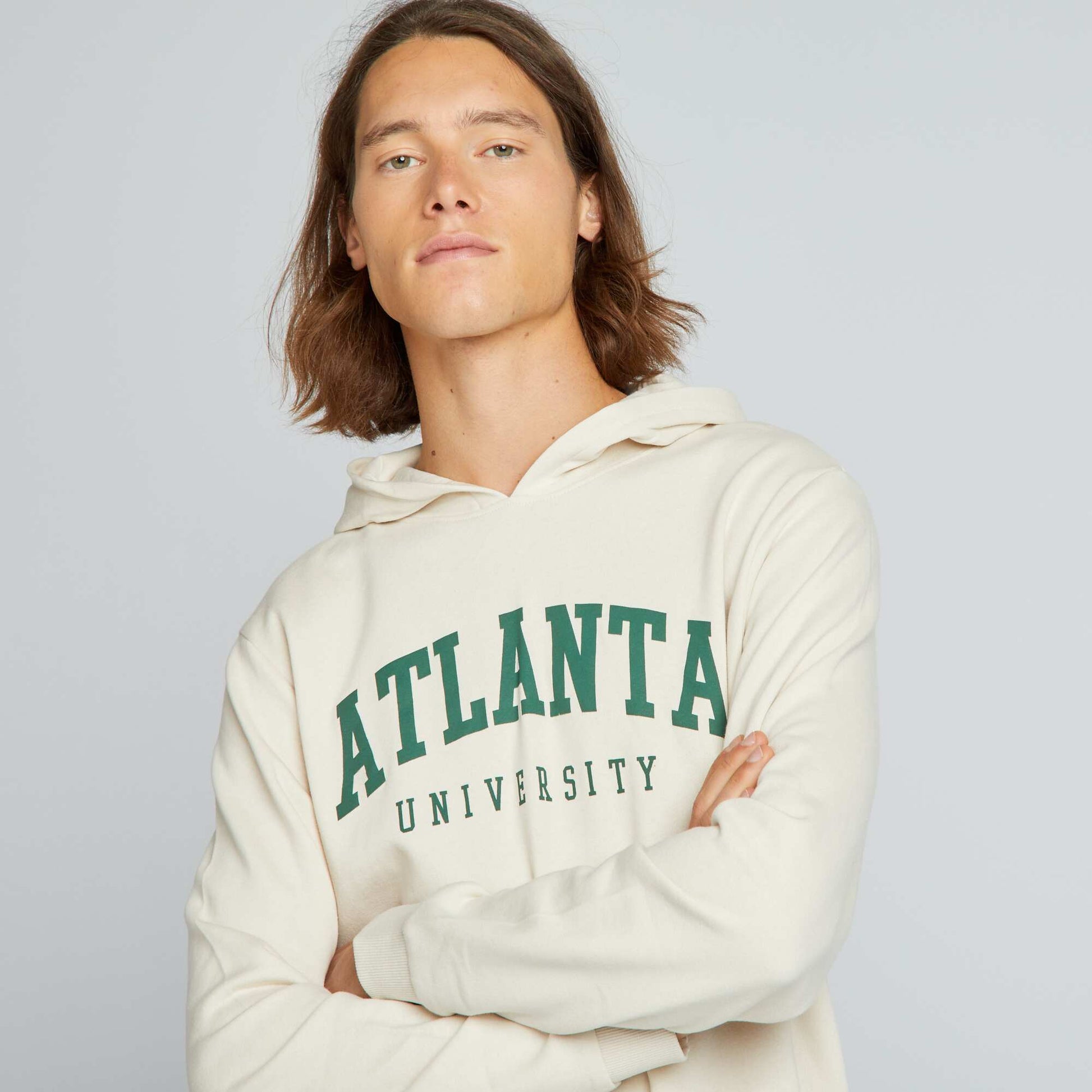 Sweat en molleton Beige 'Atlanta'