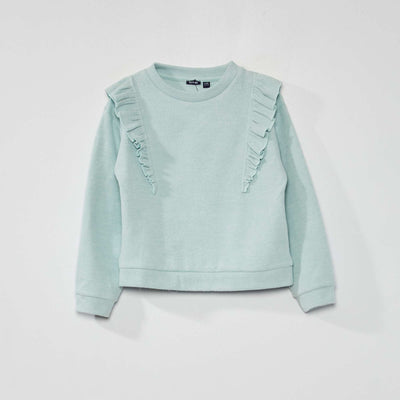 T-shirt en maille col rond Bleu clair