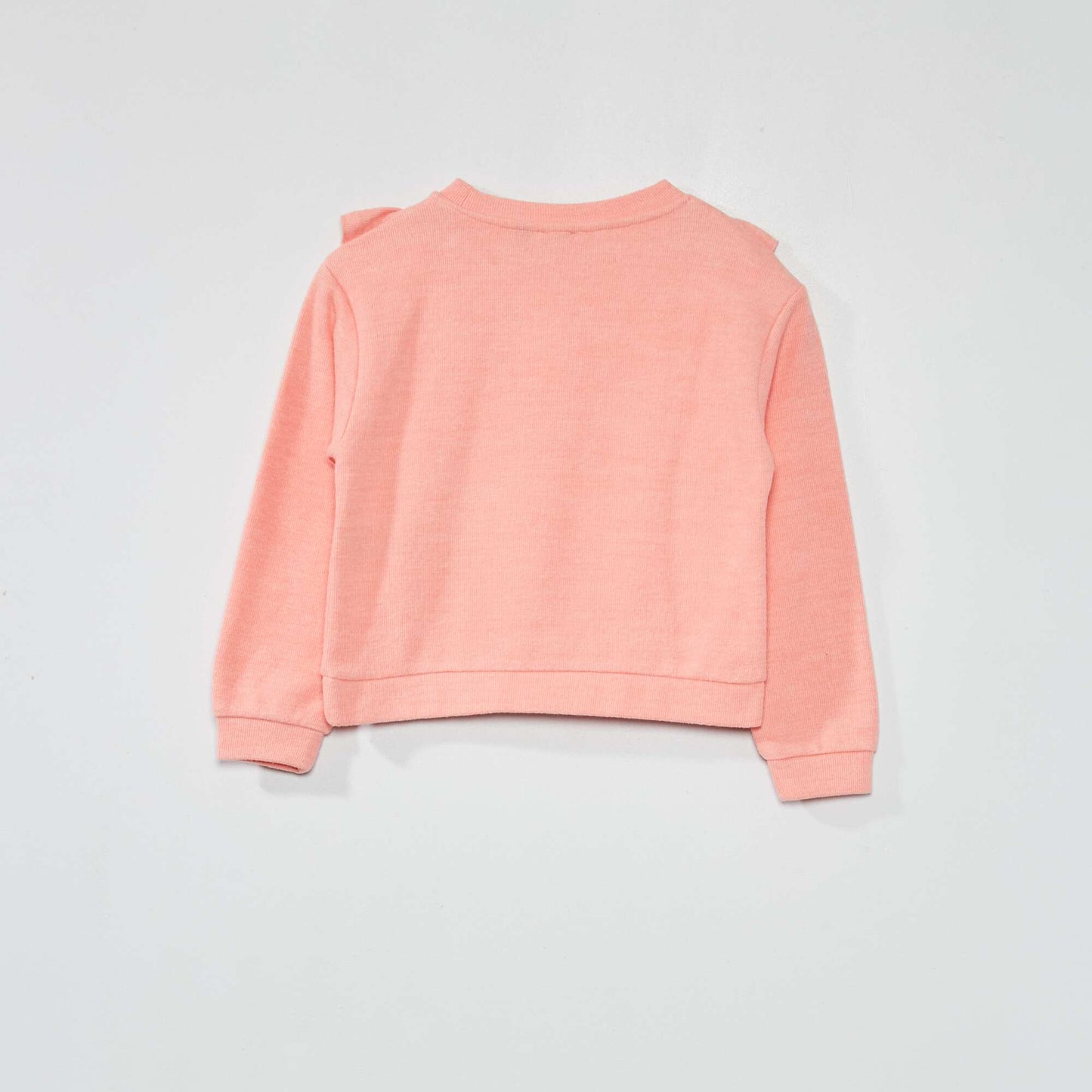 T-shirt en maille col rond Rose