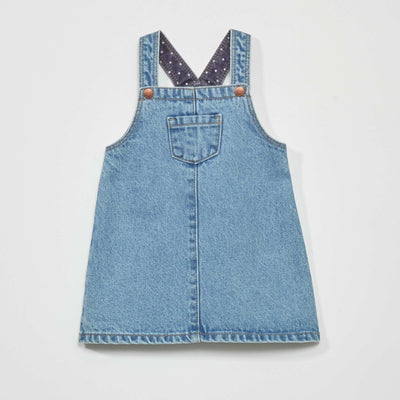 Robe salopette en jean Bleu