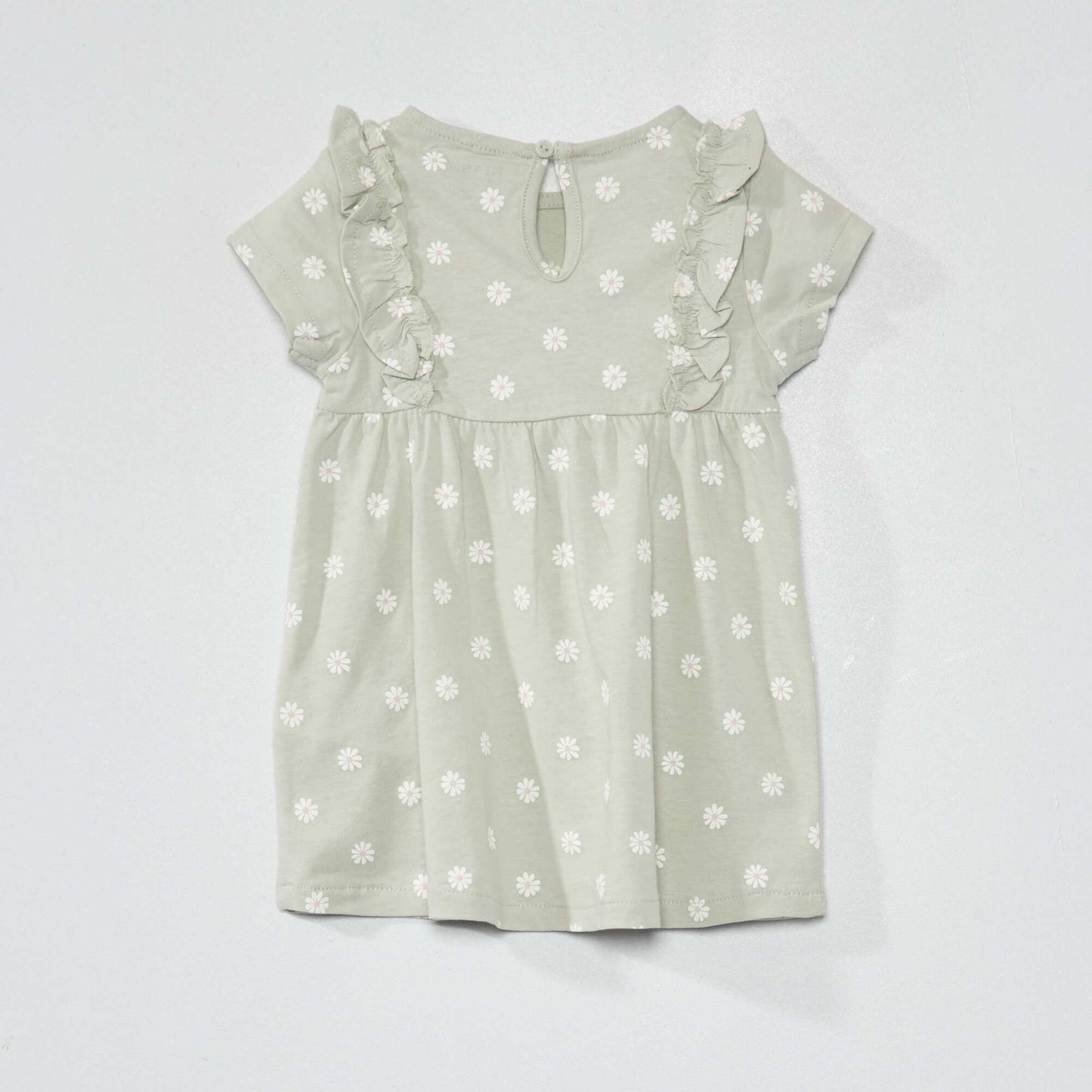 Robe volant e avec imprim Vert