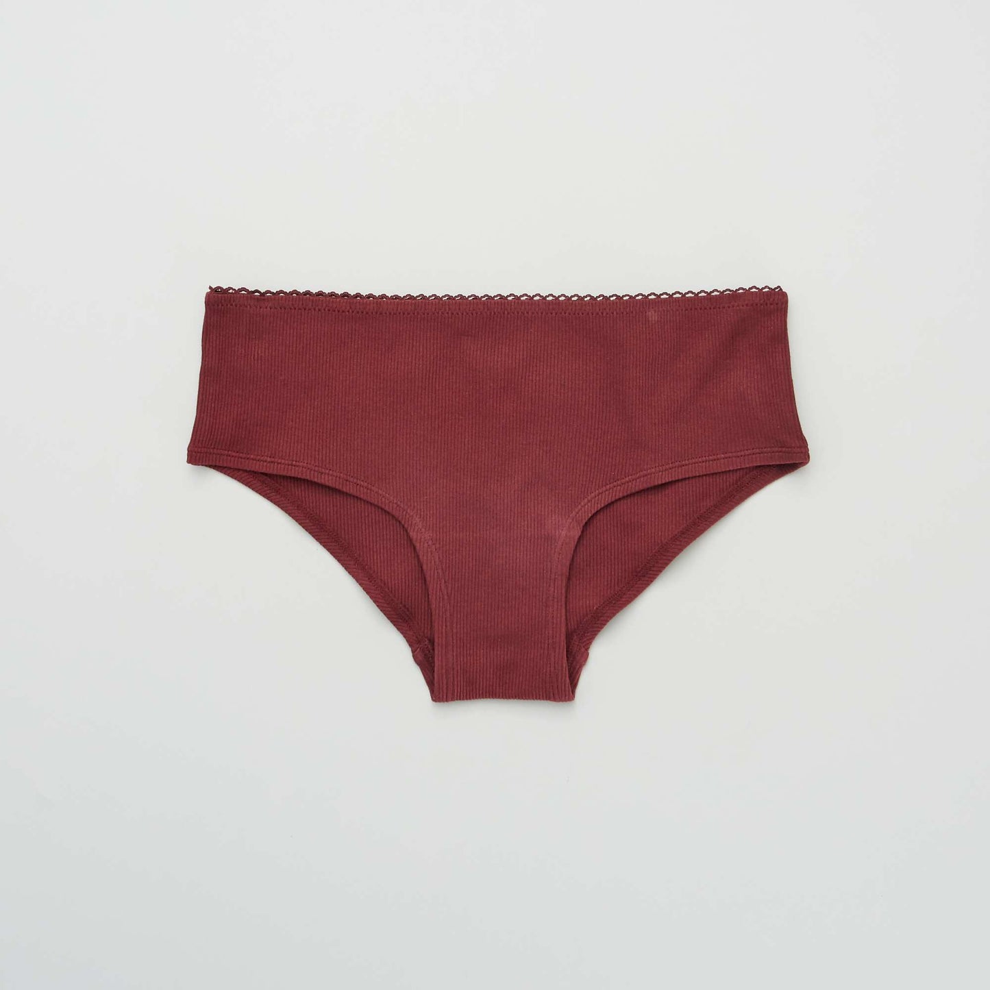 Lot de 2 shorties en maille Noir/bordeaux