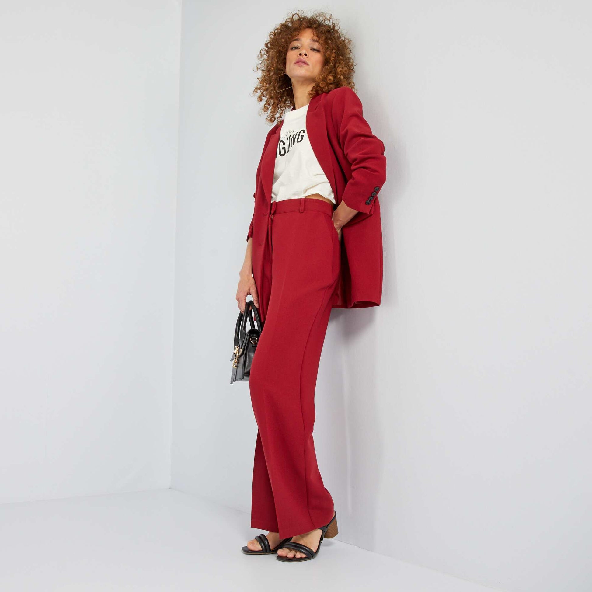 Pantalon de tailleur Rouge