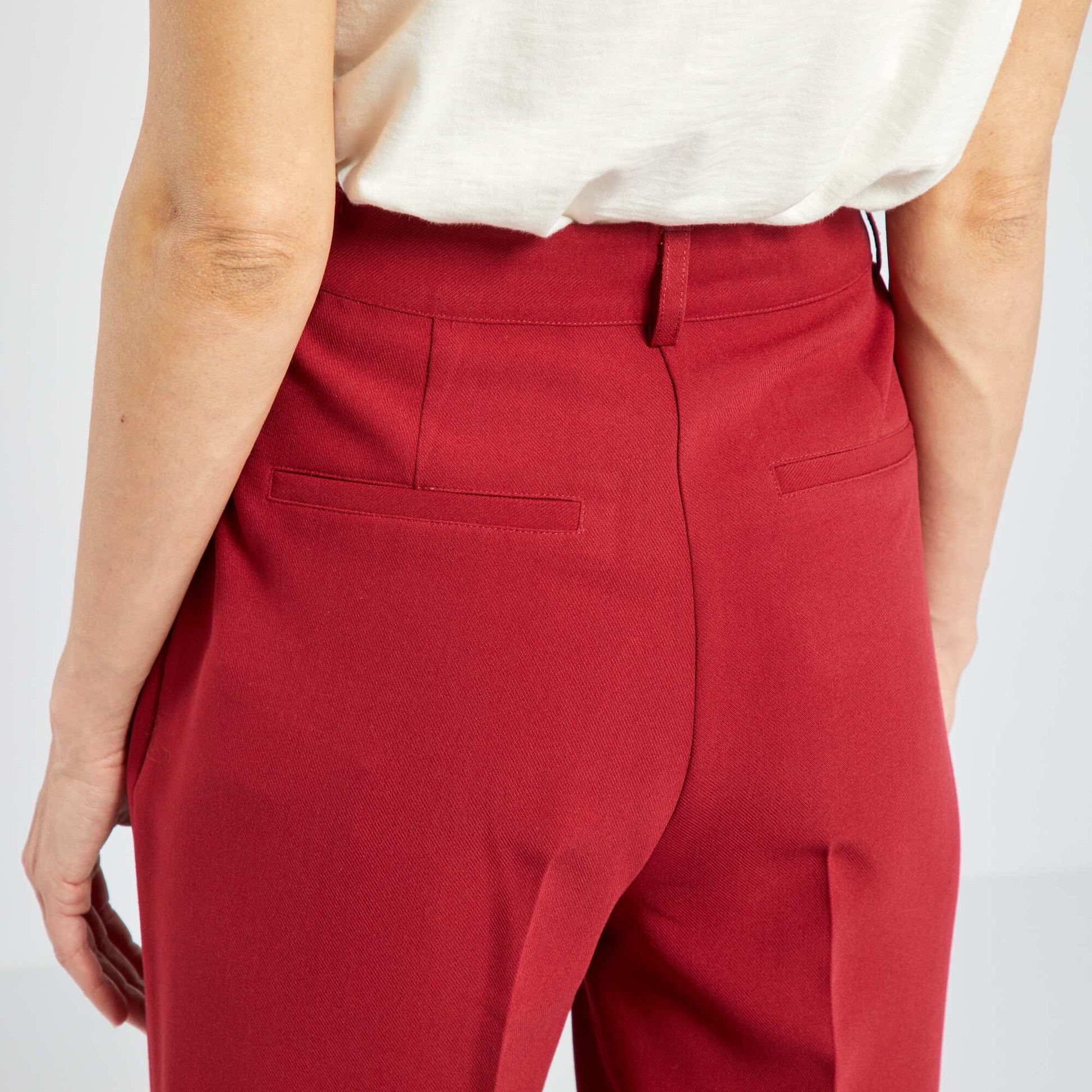 Pantalon de tailleur Rouge