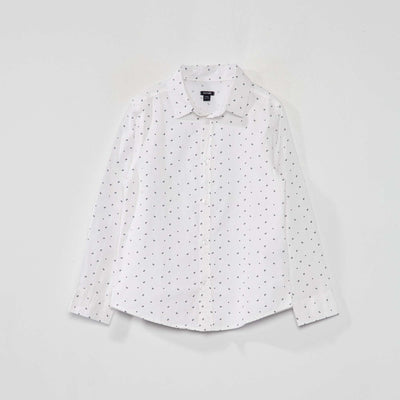 Chemise en popeline Blanc