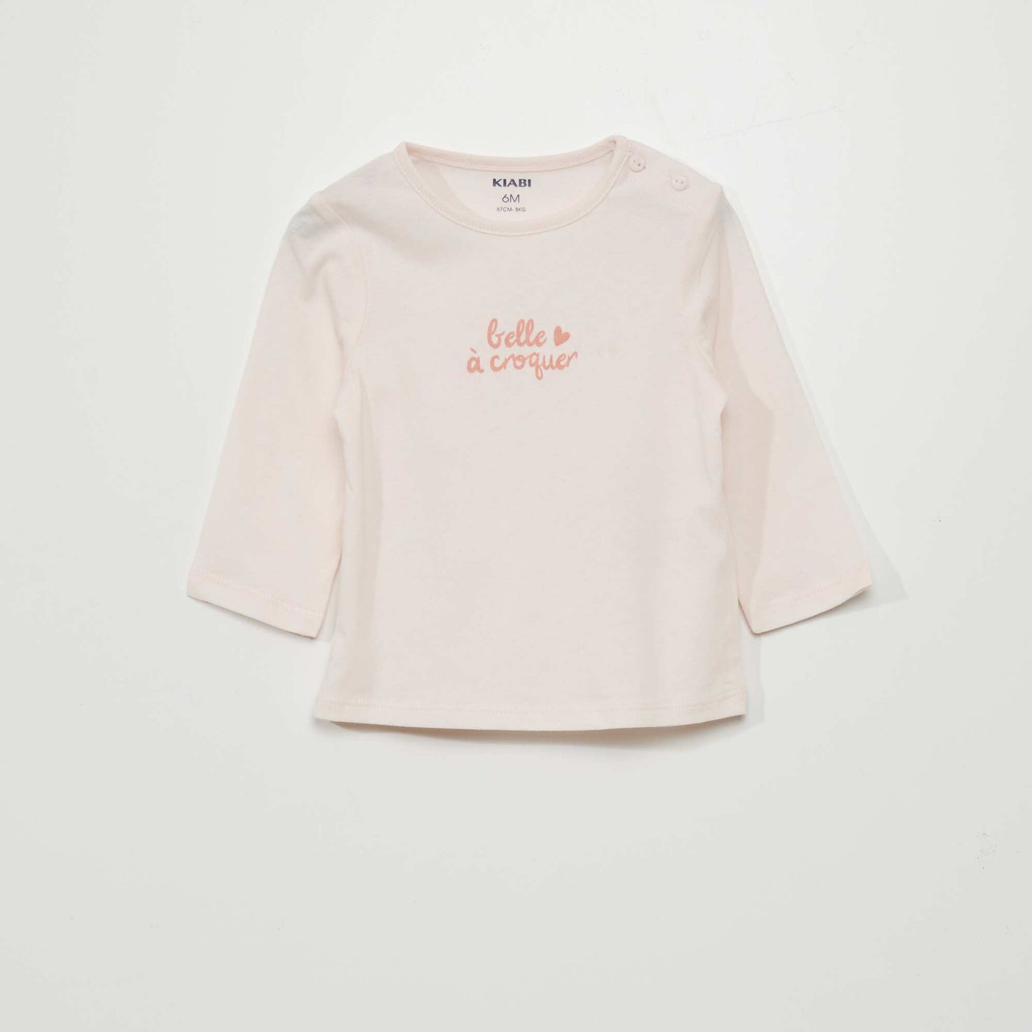 T-shirt à manches longues avec imprimé Rose