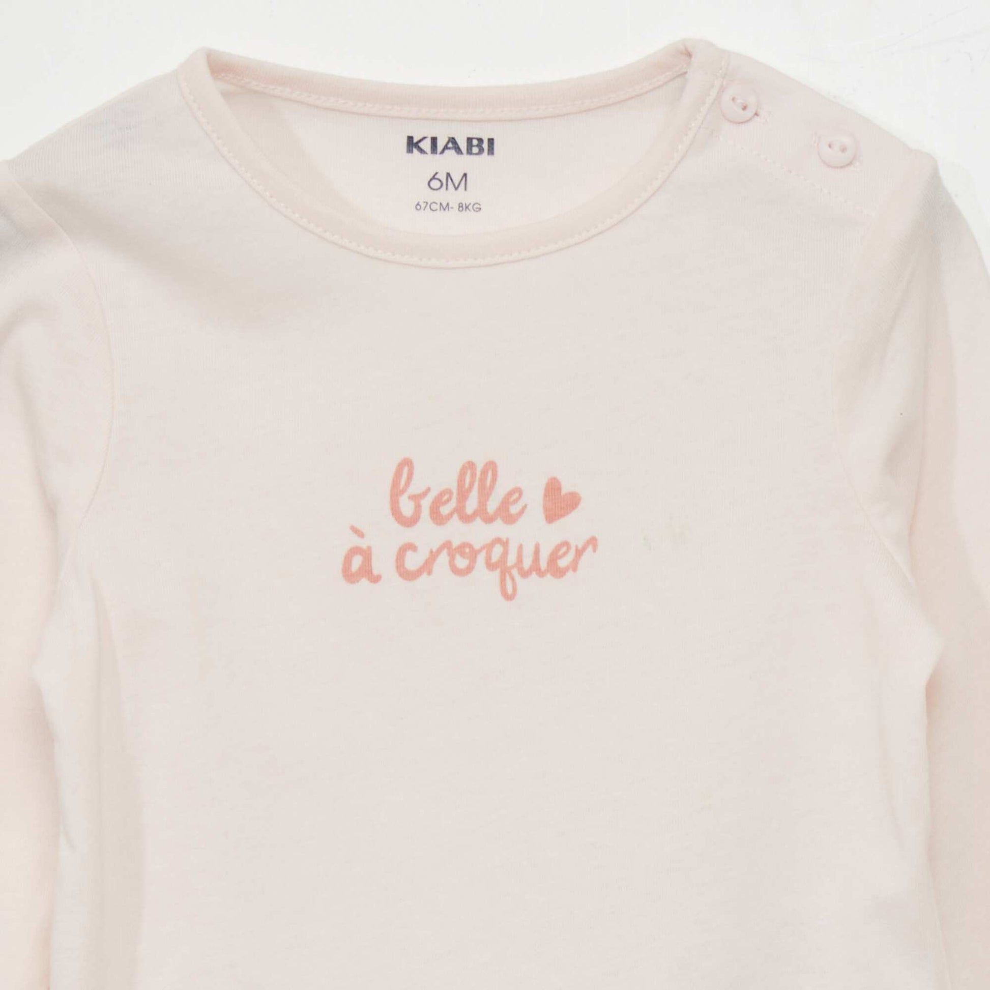 T-shirt à manches longues avec imprimé Rose
