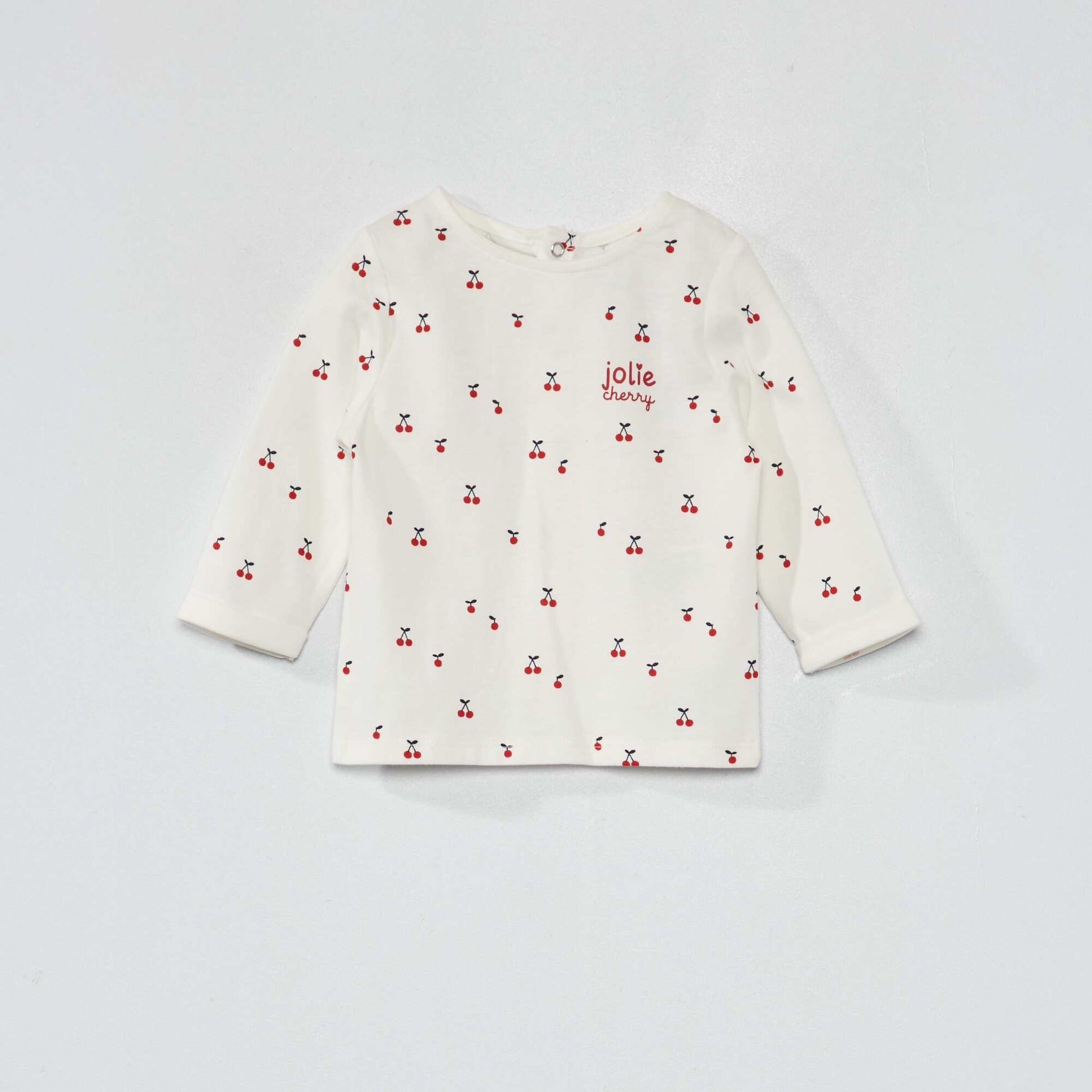 T-shirt manches longues avec imprim Blanc
