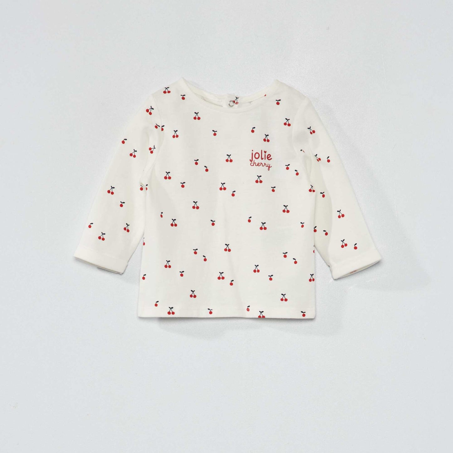 T-shirt manches longues avec imprim Blanc