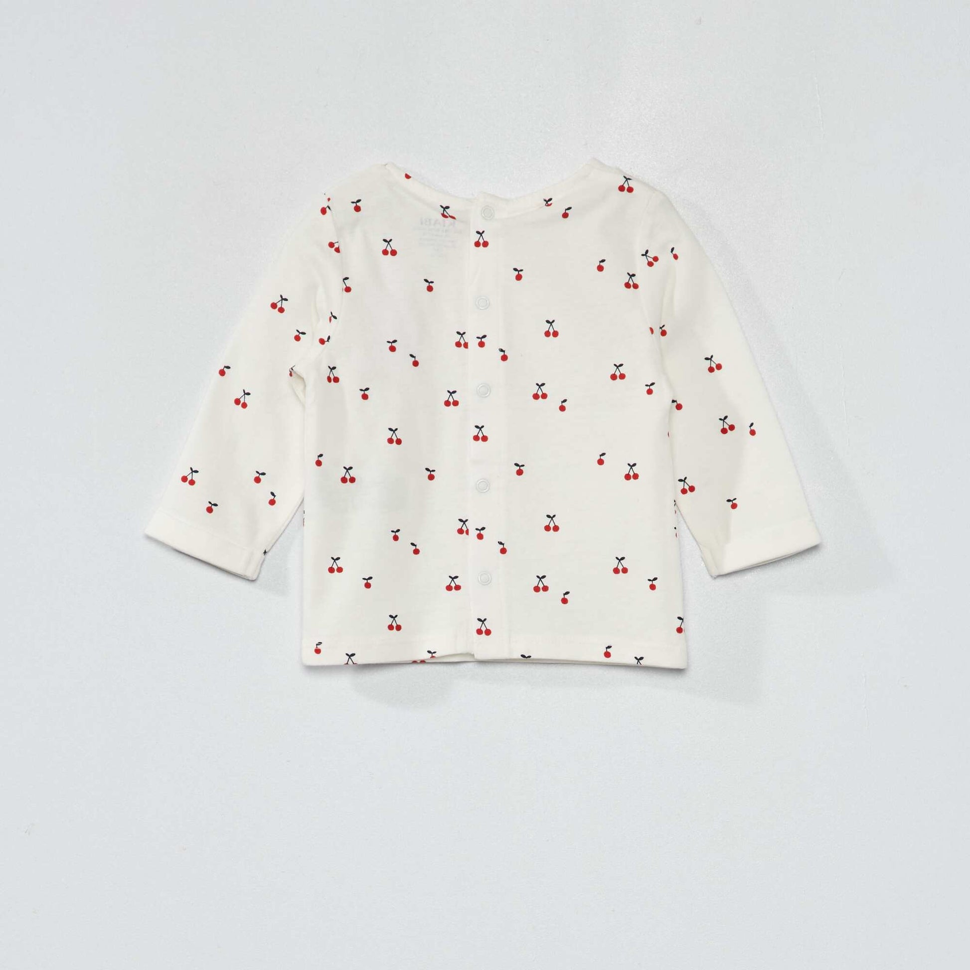 T-shirt manches longues avec imprim Blanc