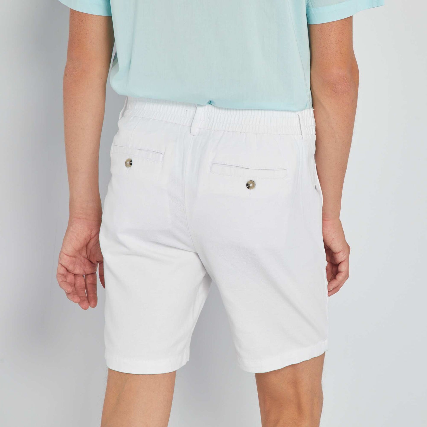 Short en twill blanc