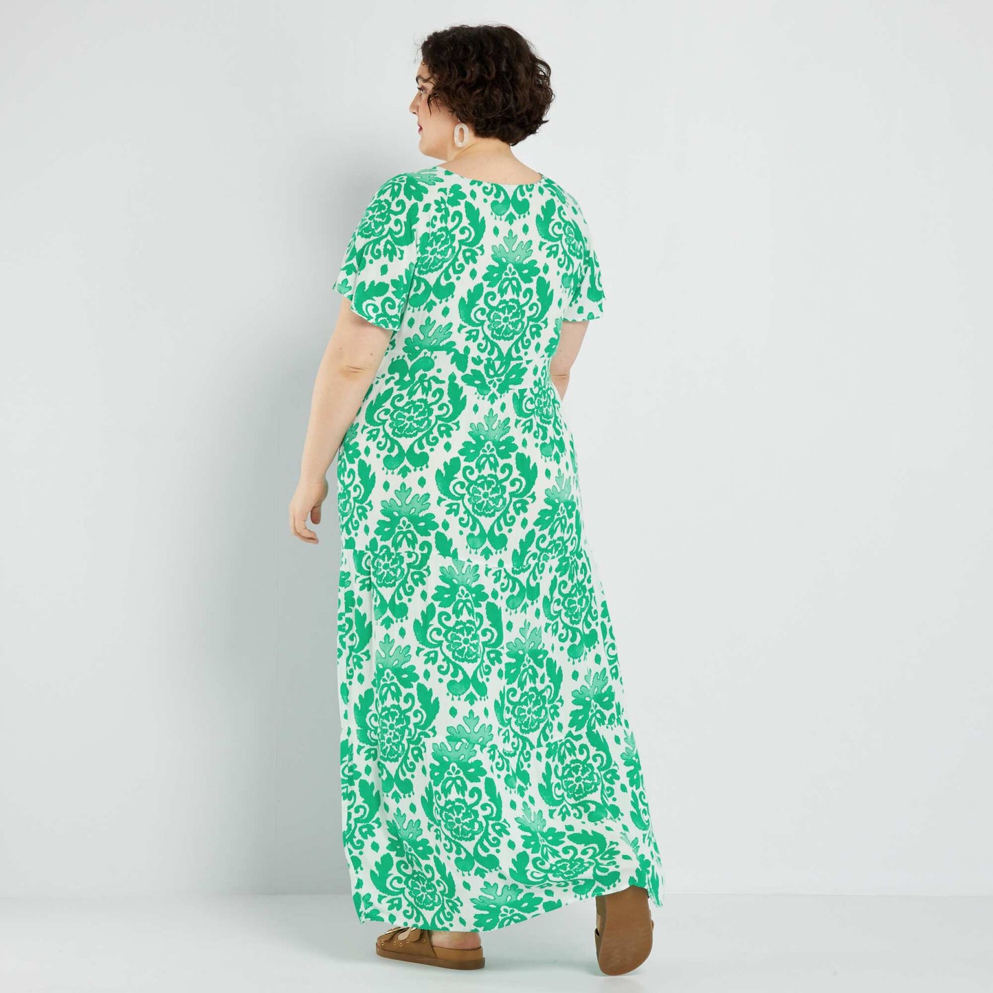 Robe longue avec imprim Vert