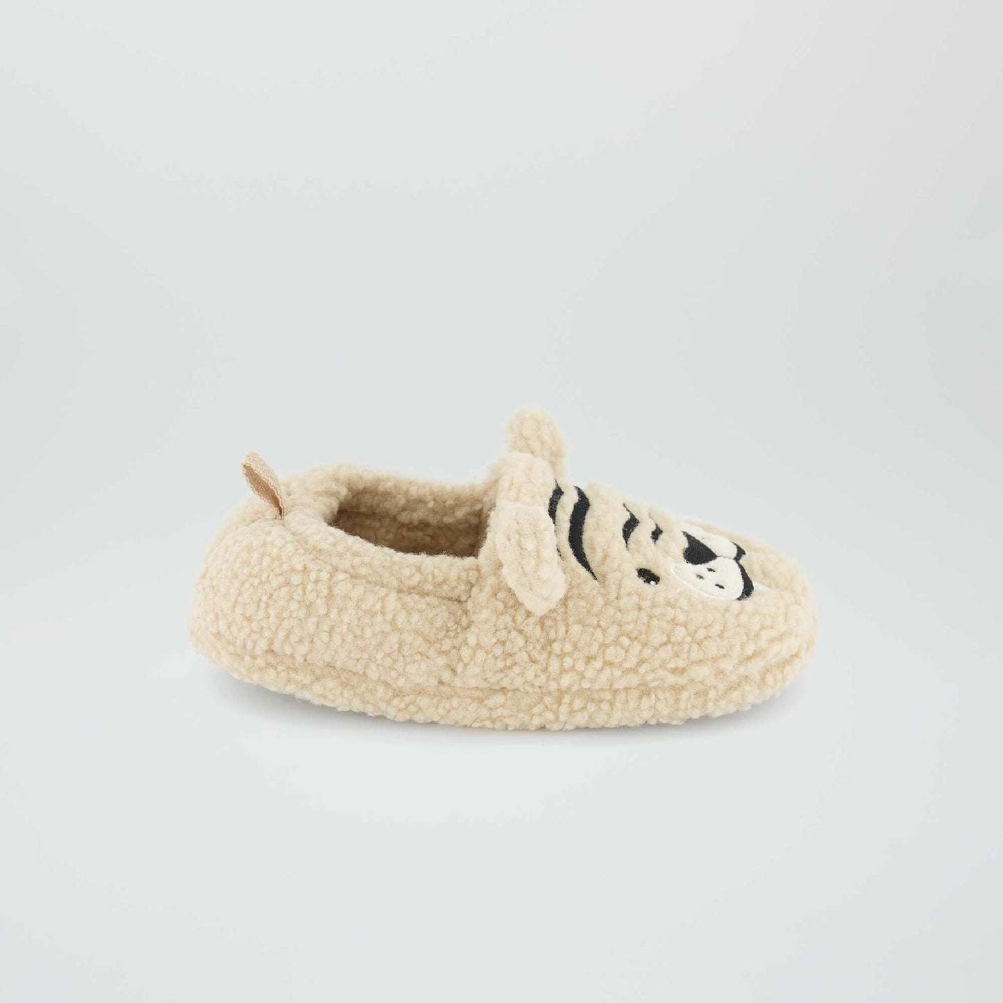 Chaussons en sherpa Beige