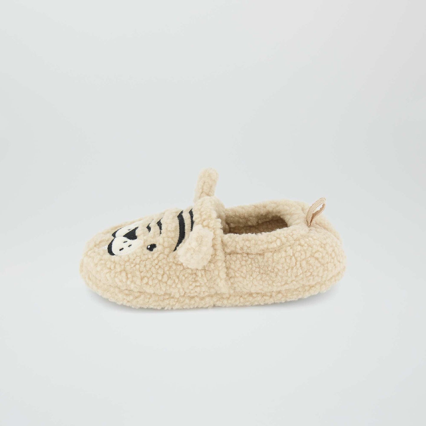 Chaussons en sherpa Beige