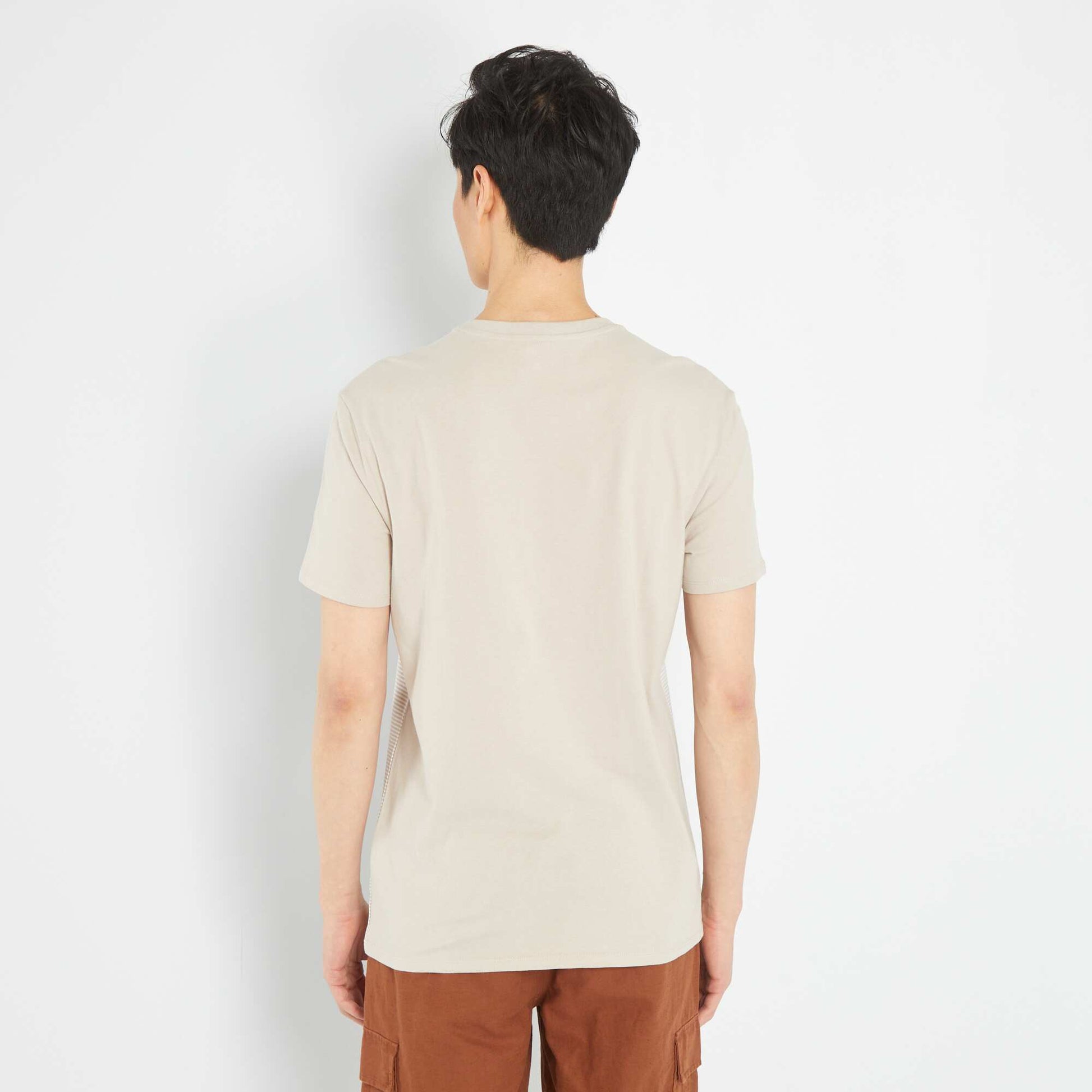 T-shirt manches courtes beige