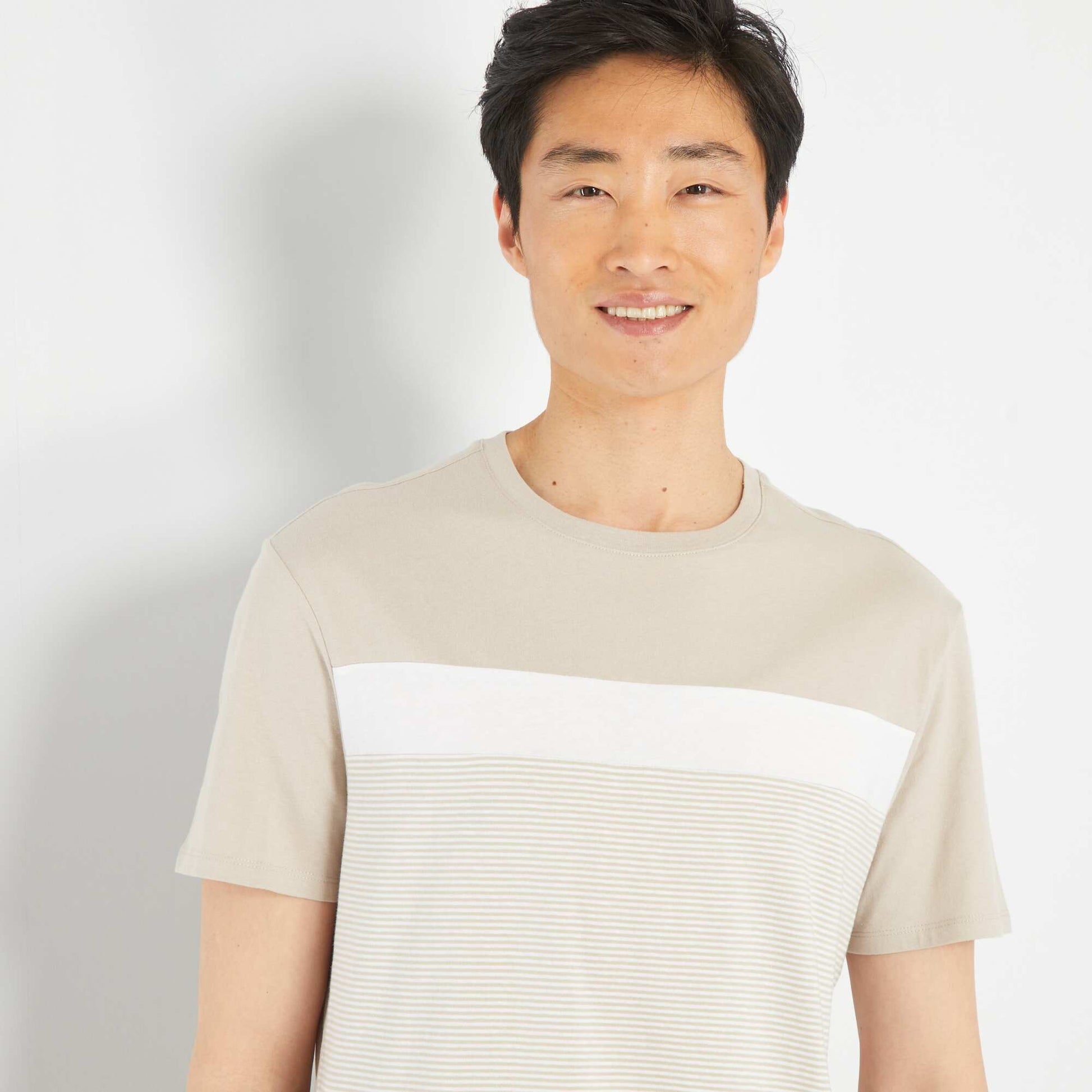 T-shirt manches courtes beige