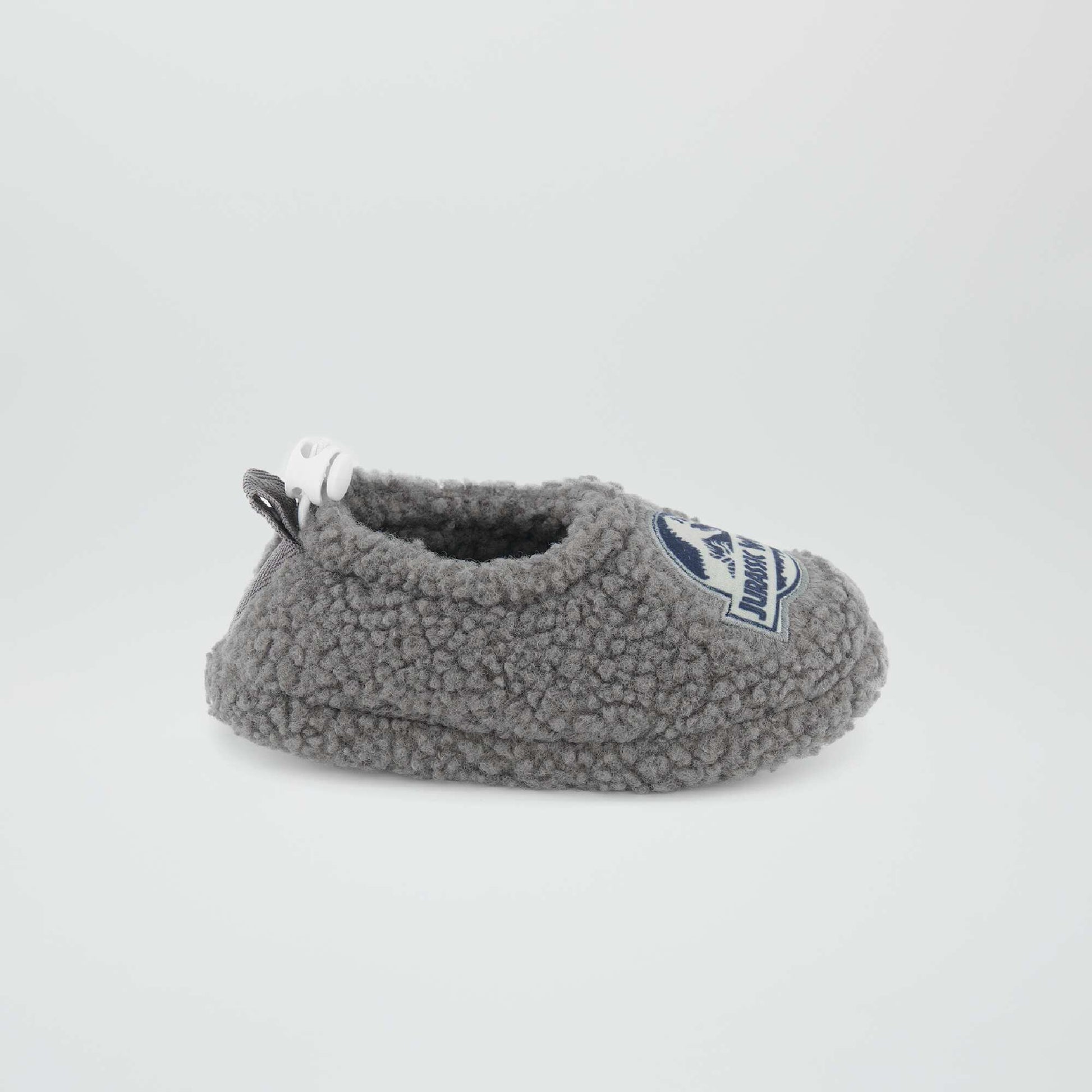 Chaussons souples en sherpa 'Jurassic Park' Marron