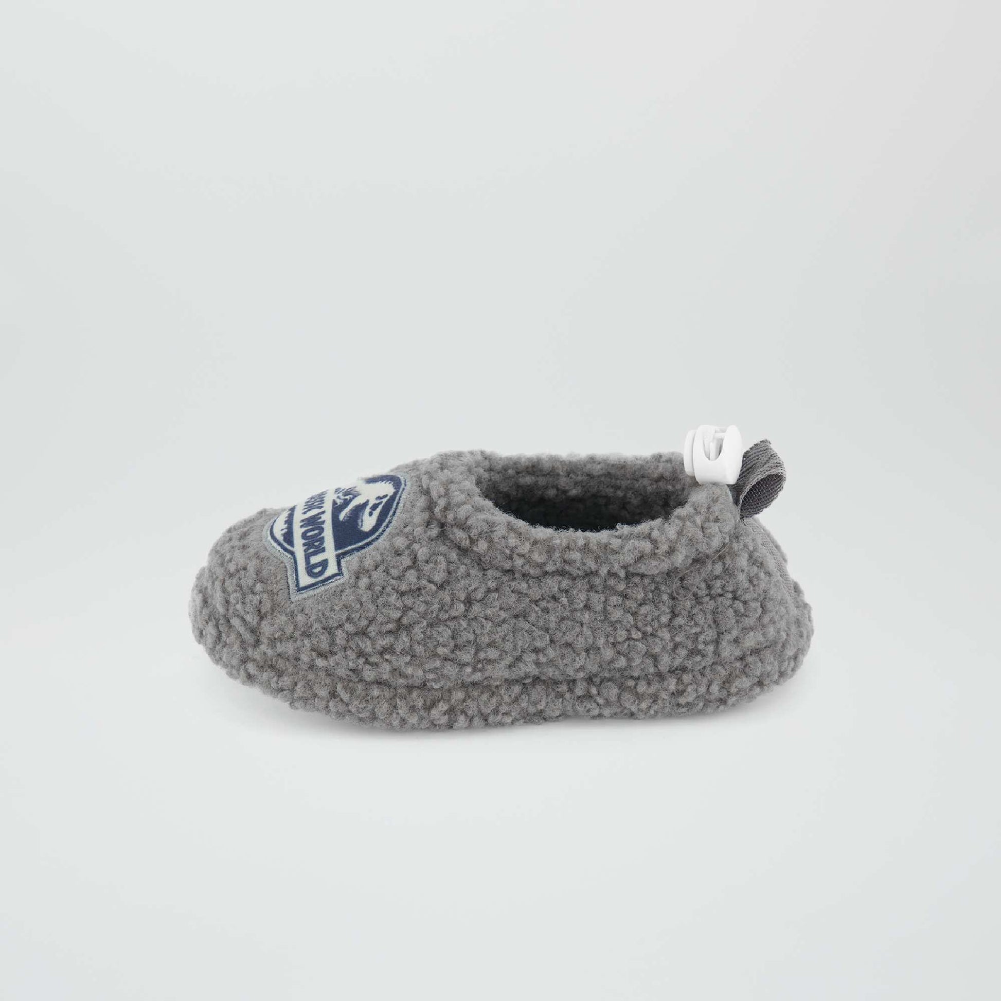 Chaussons souples en sherpa 'Jurassic Park' Marron