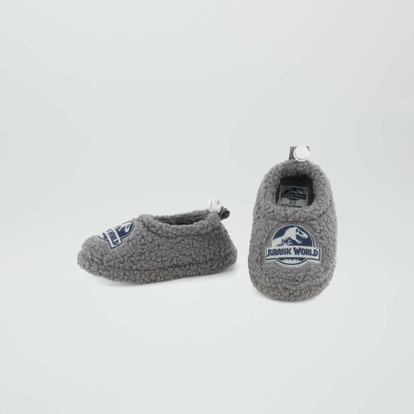 Chaussons souples en sherpa 'Jurassic Park' Marron