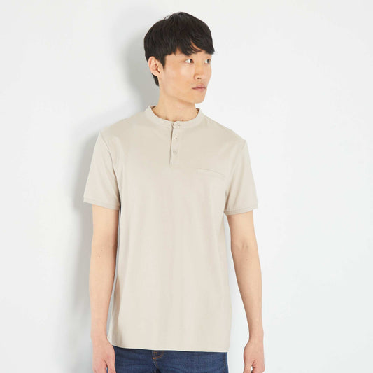 Polo manches courtes beige