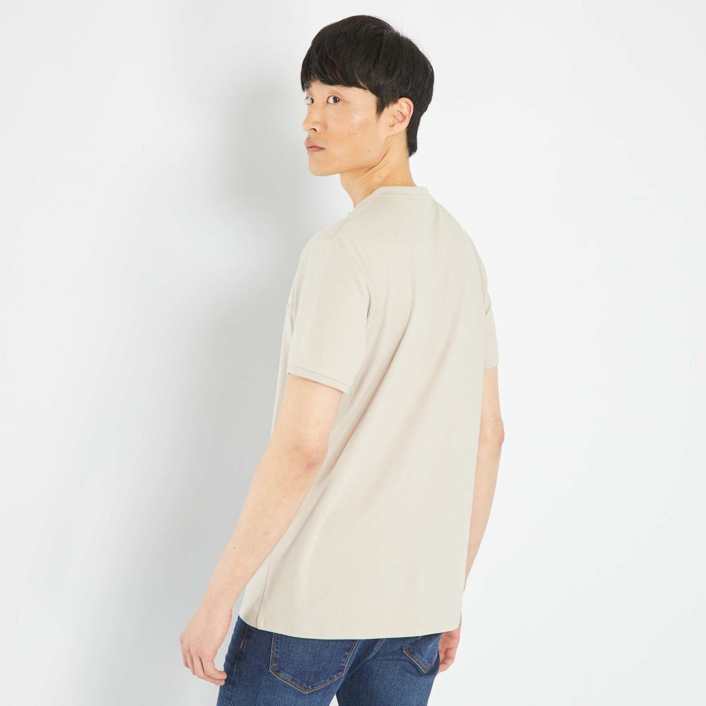 Polo manches courtes beige