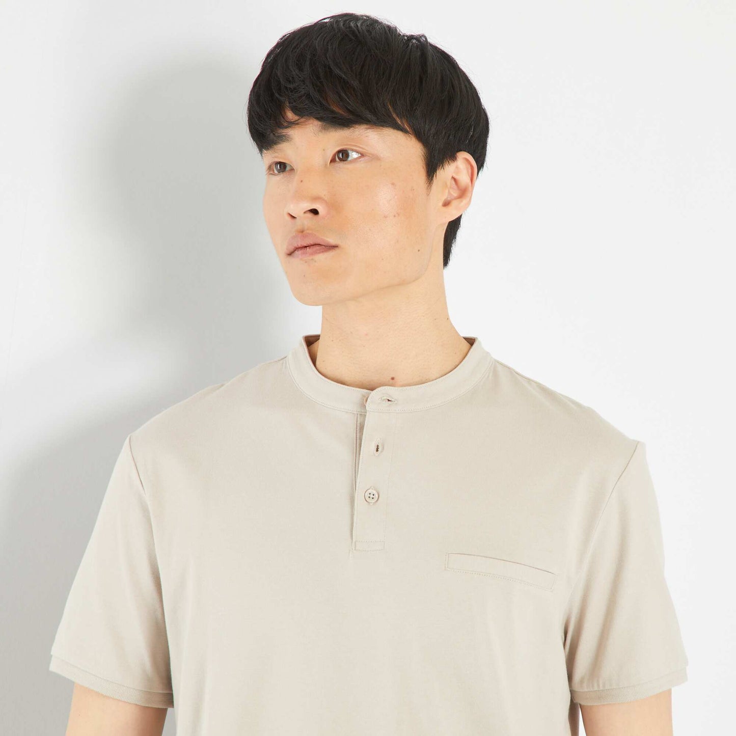 Polo manches courtes beige