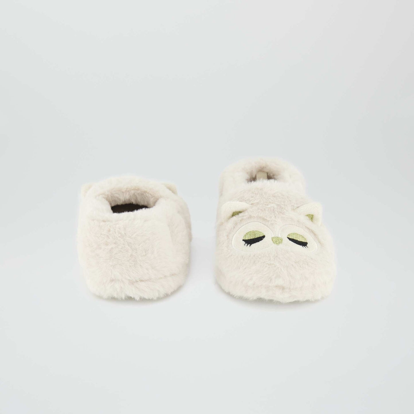 Chaussons en sherpa blanc