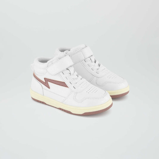 Baskets montantes tricolore blanc