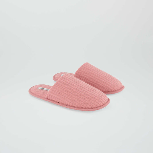 Chaussons mules rose