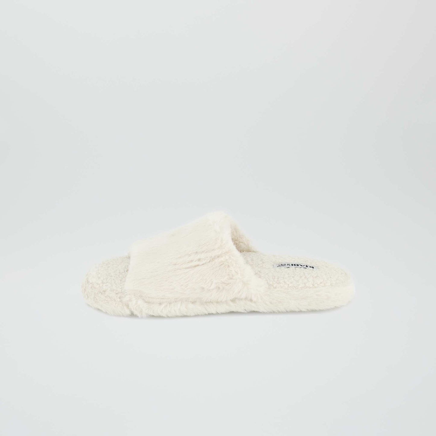Chaussons mules en sherpa blanc