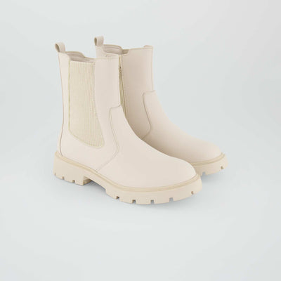 Boots chelsea Blanc