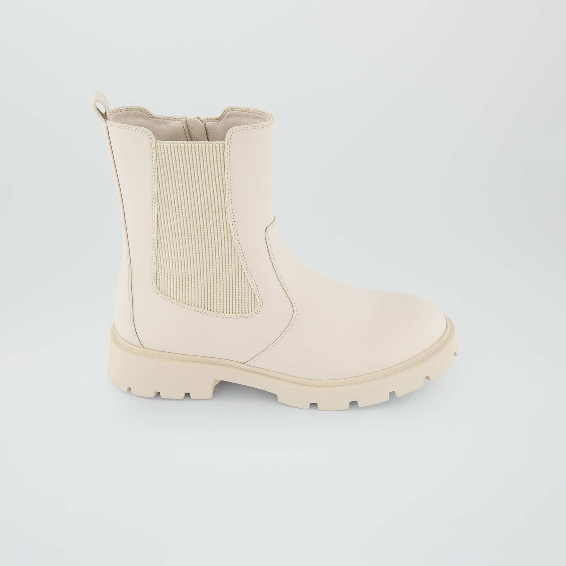 Boots chelsea Blanc