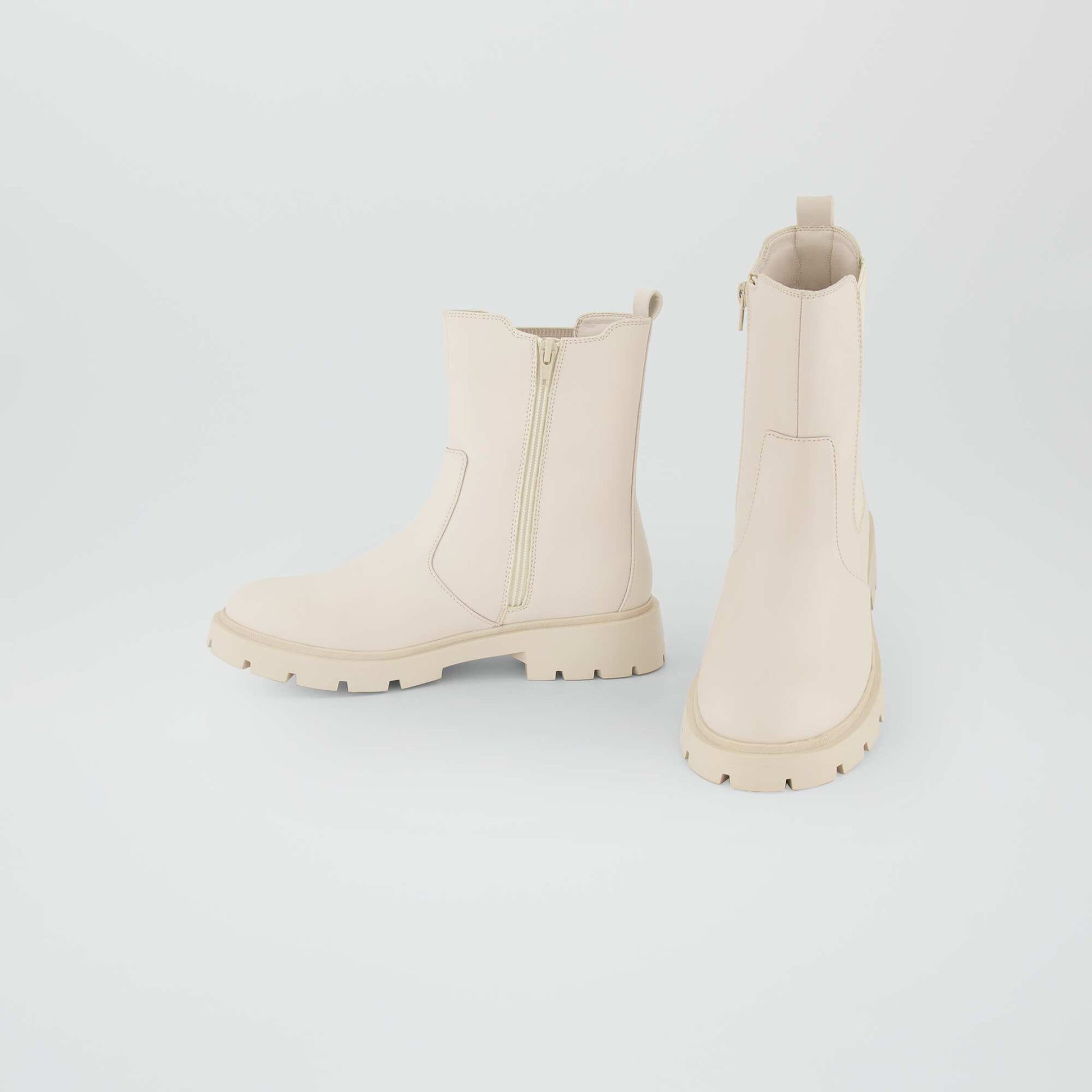 Boots chelsea Blanc