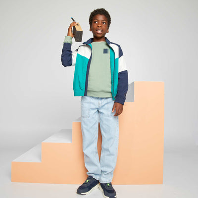 Pull à Capuche Garçon Kiabi - 12 Ans - Bleu, Coton - Occasion Très Bon état