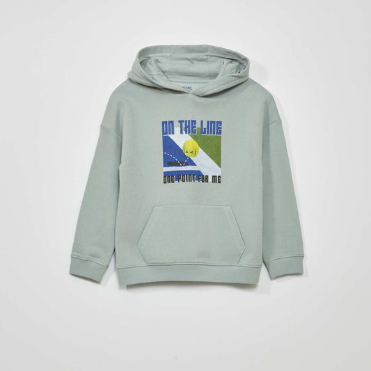 Sweat capuche en molleton Bleu