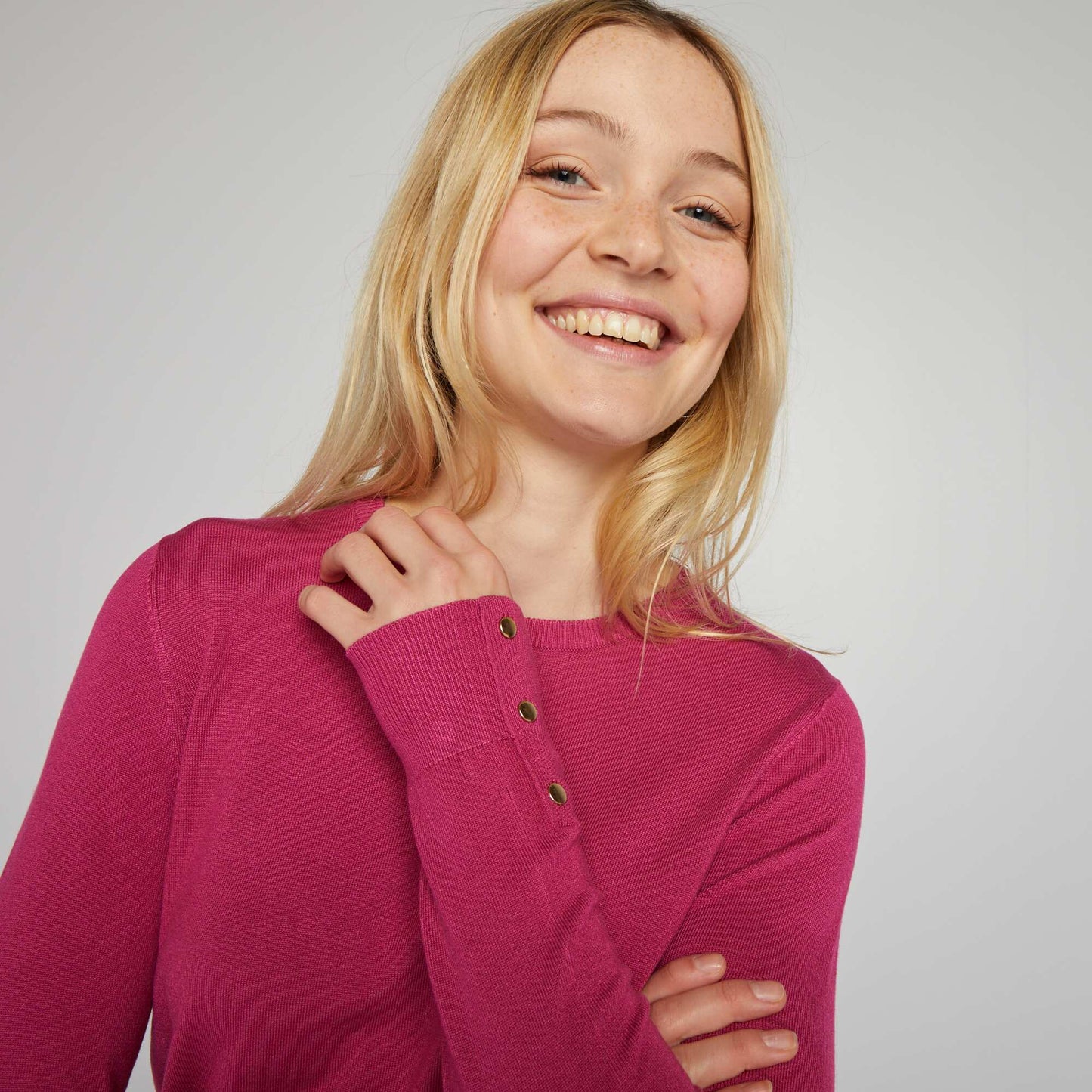 Pull en maille fine Rose