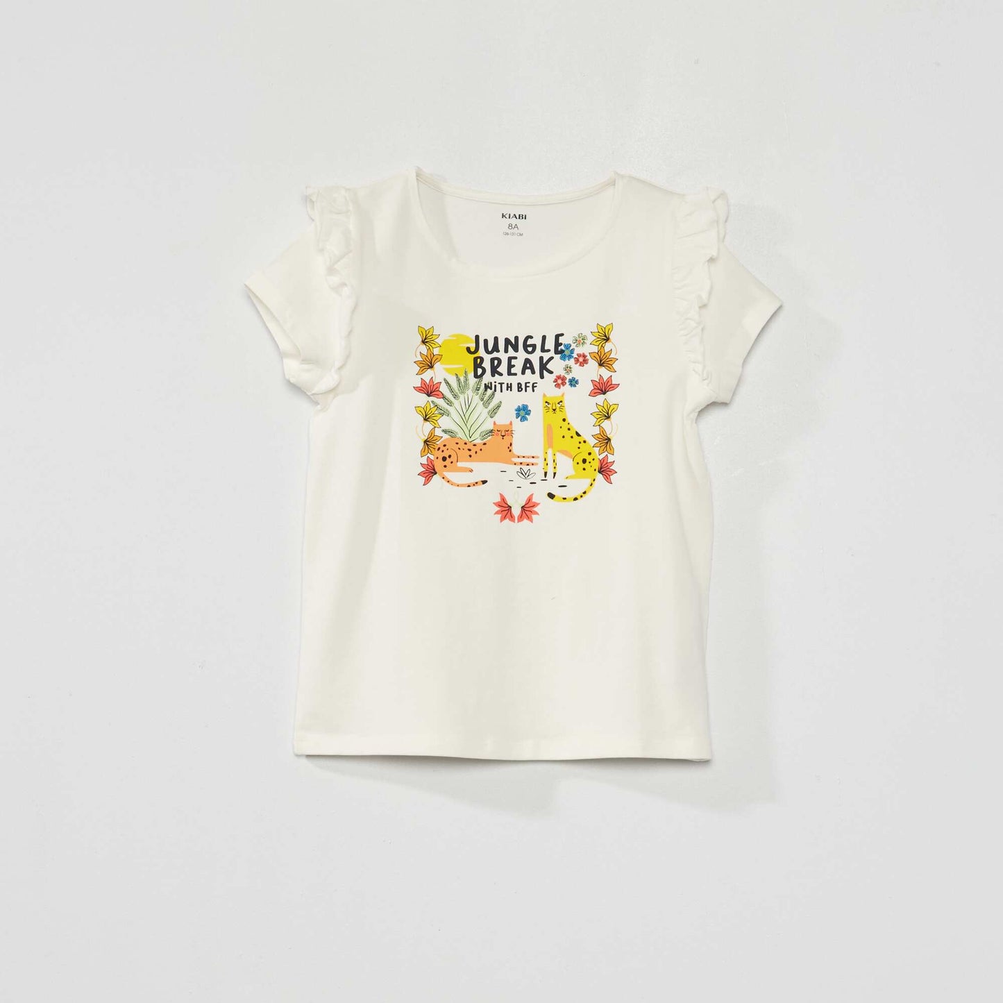 Tee-shirt imprim 'Jungle' Blanc